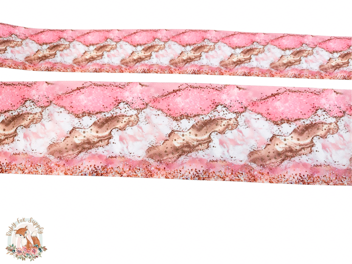 Pink Marble 3"/1.5" Ribbon