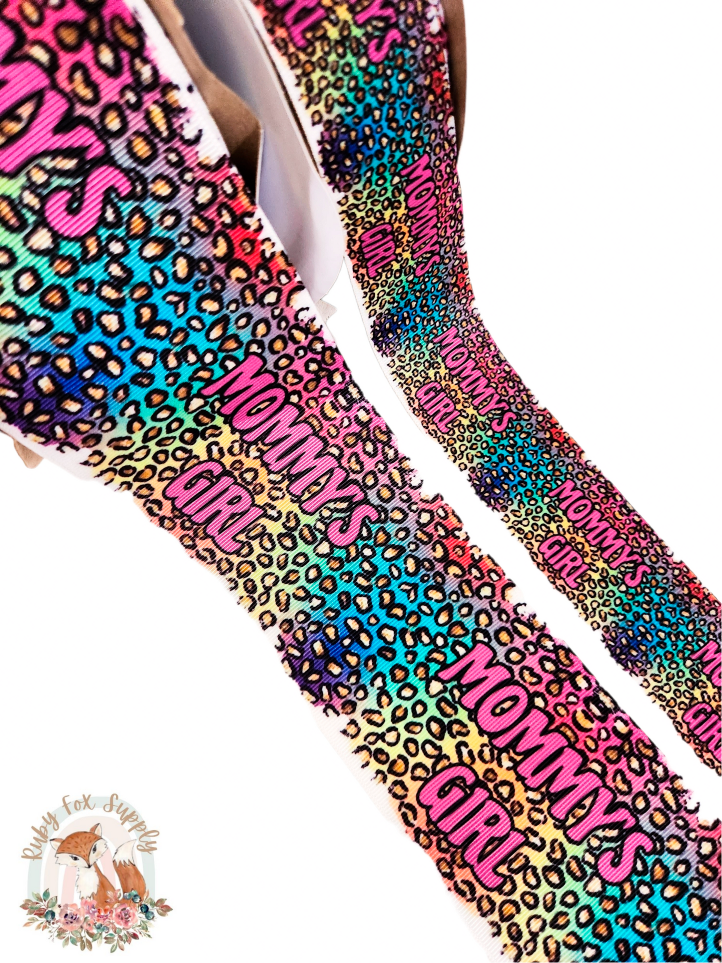 Cheetah Mommy's Girl 3"/1.5" Ribbon