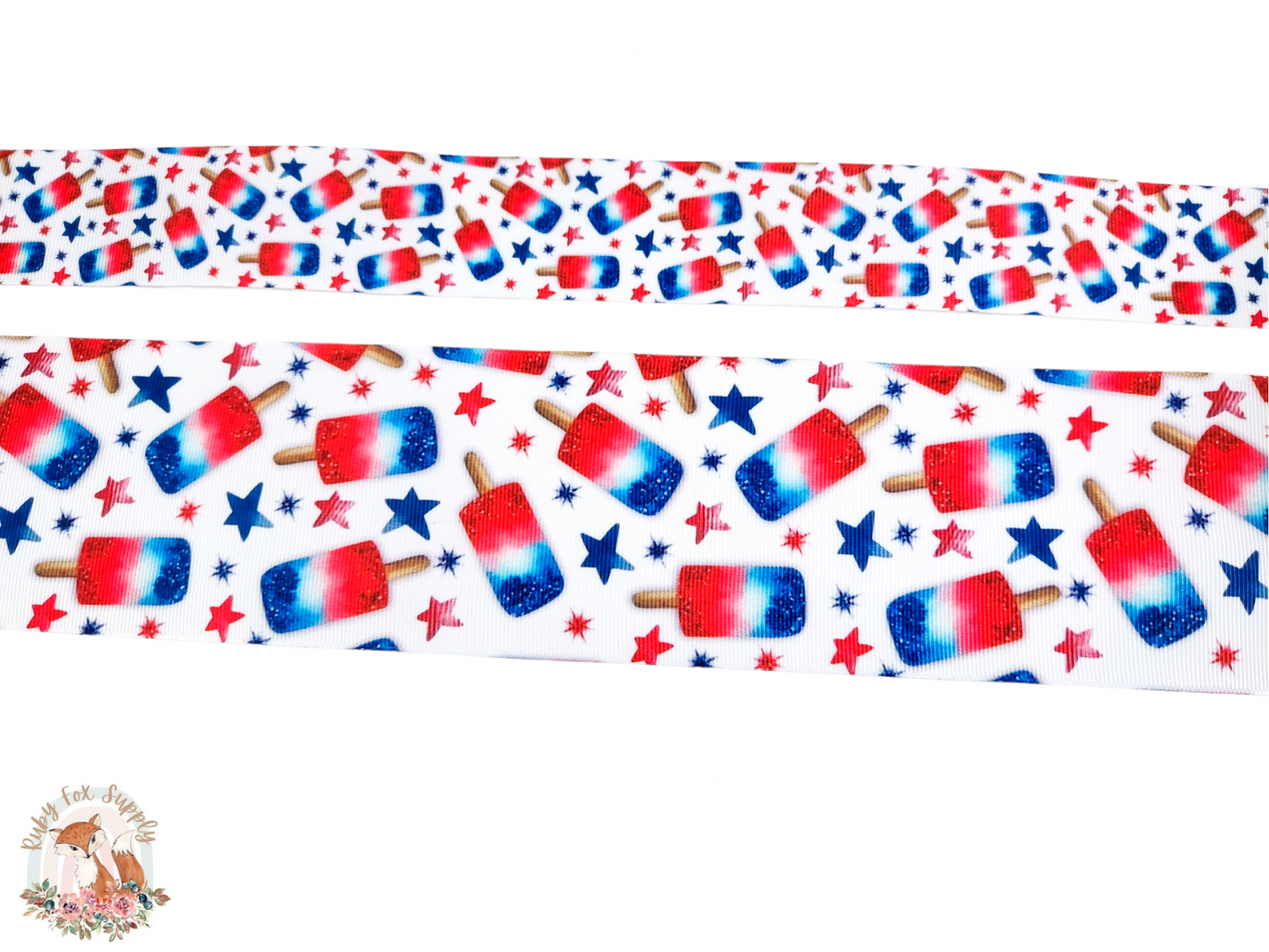 Patriotic Popsicle 3"/1.5" Ribbon