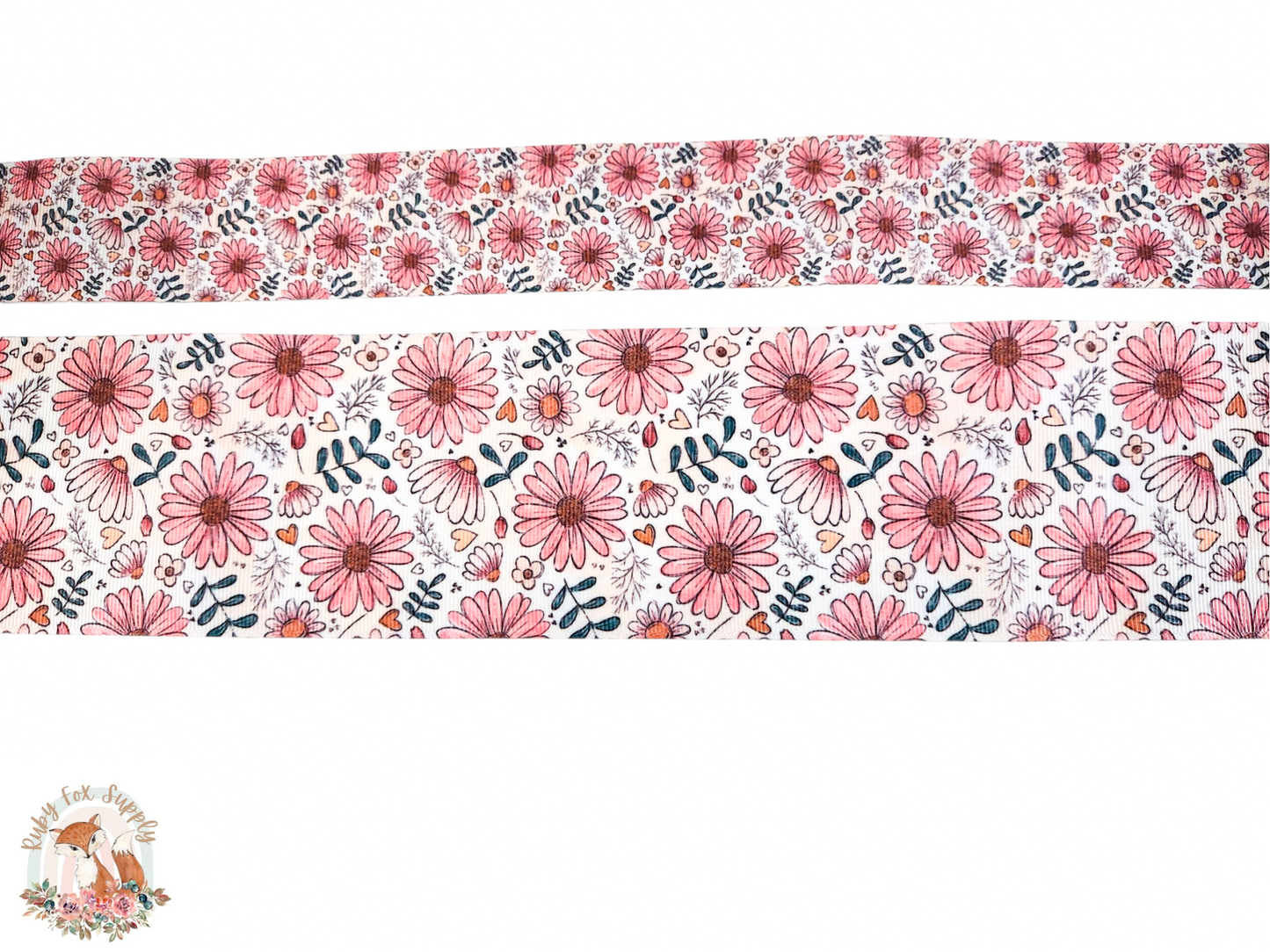 Sketchy Floral 3"/1.5" Ribbon