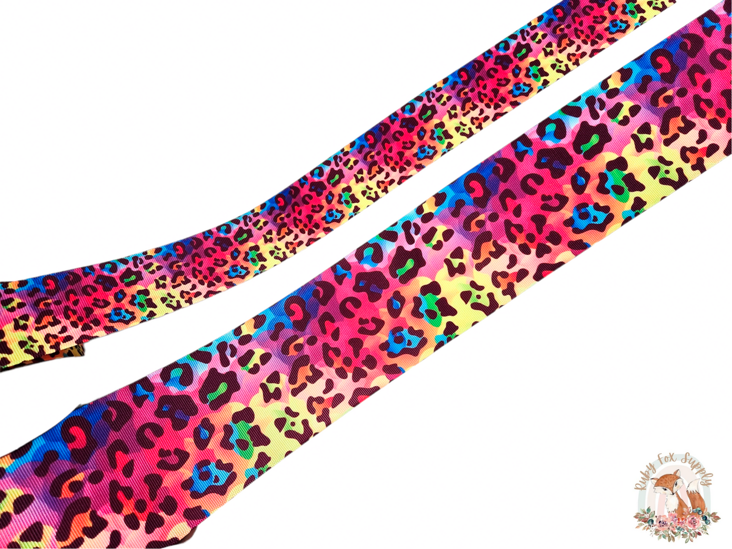 Colorful Cheetah Print 3"/1.5" Ribbon