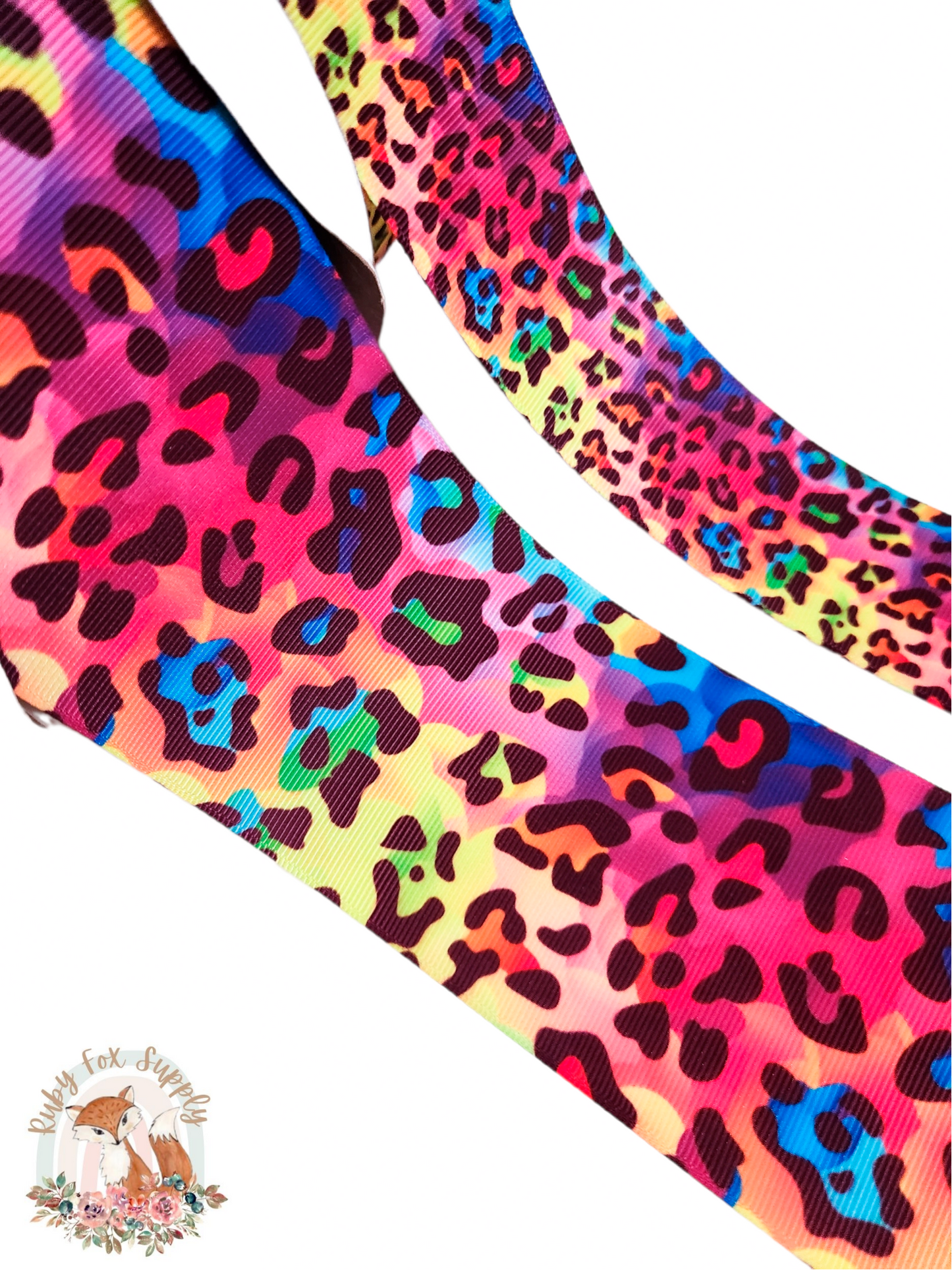 Colorful Cheetah Print 3"/1.5" Ribbon