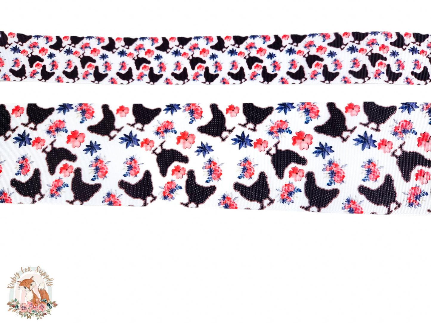 Farmhouse Chickens 3"/1.5" Ribbon