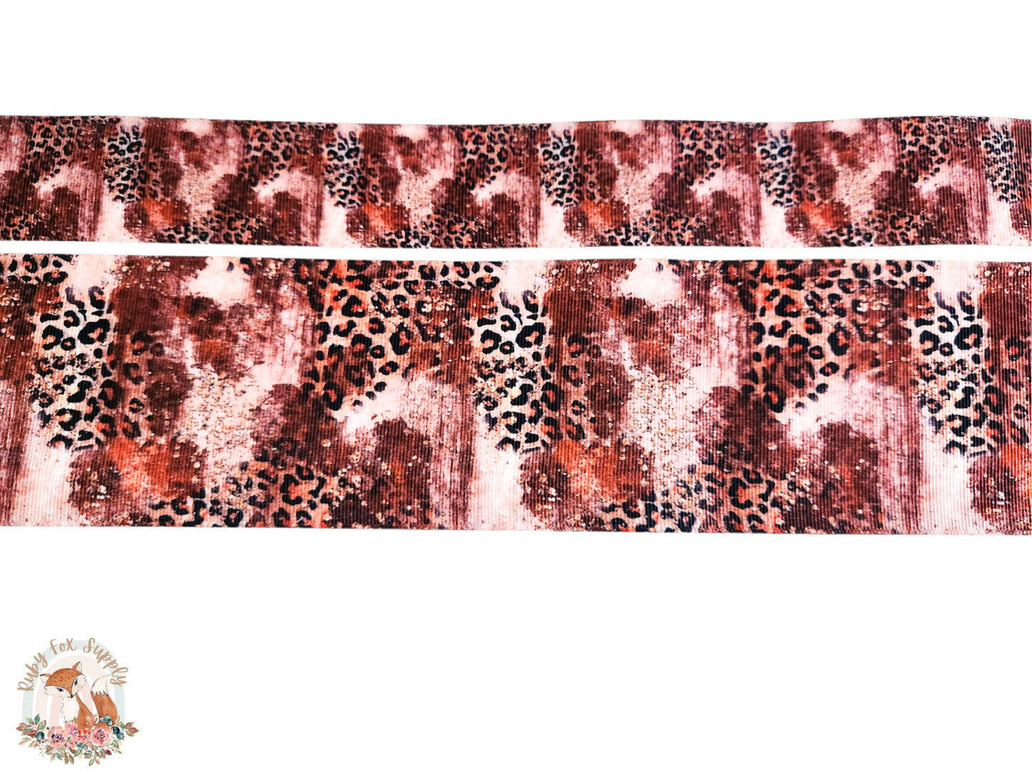 Cheetah Print Splatter 3"/1.5" Ribbon