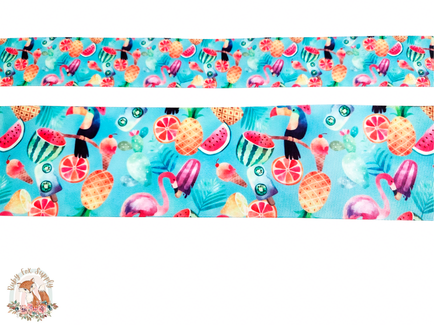 Tropical Icons 3"/1.5" Ribbon