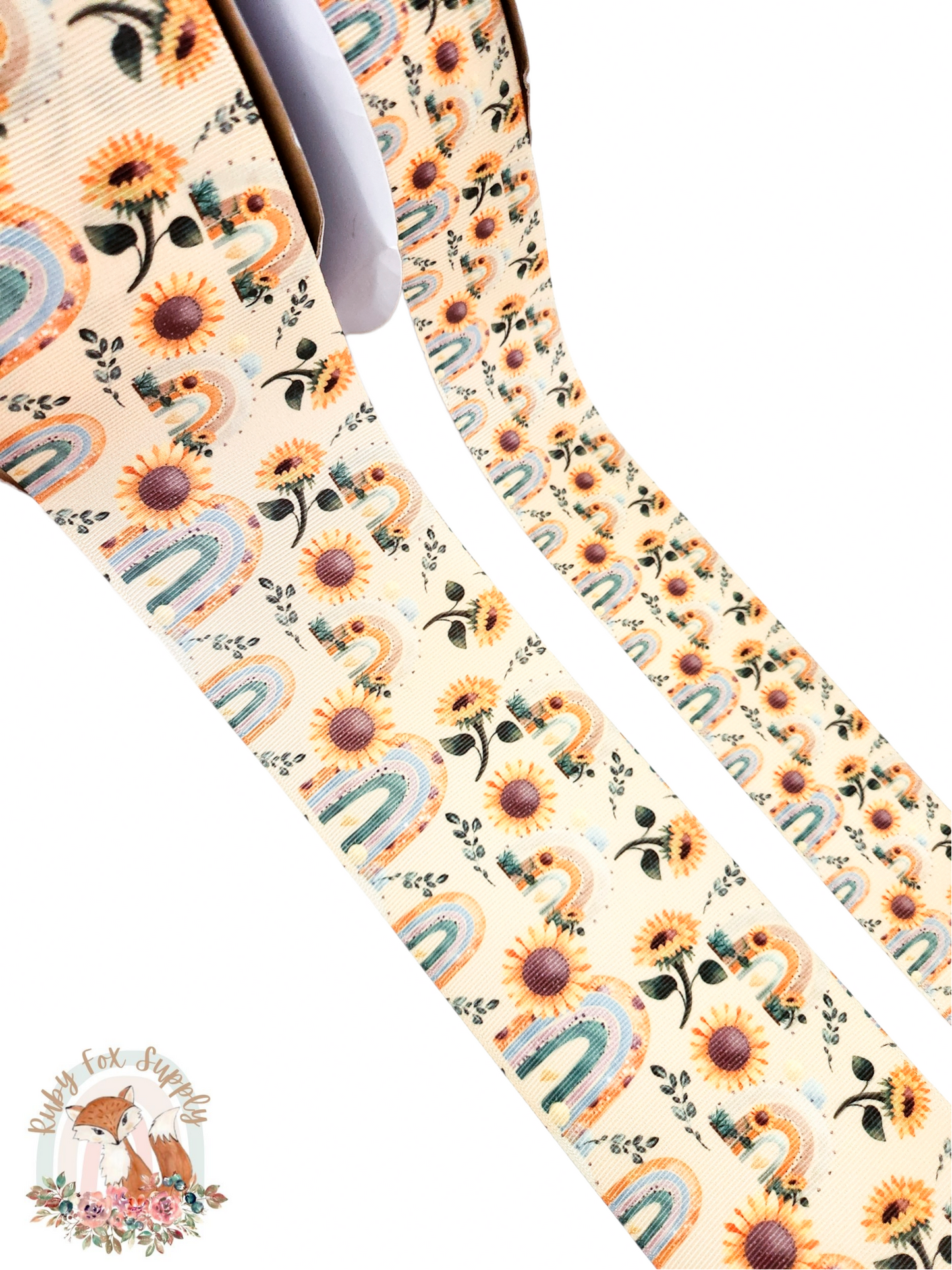Sunflower Rainbows 3"/1.5" Ribbon