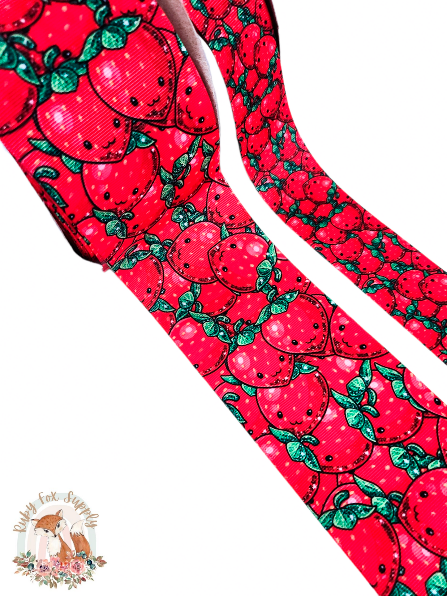 Smiling Strawberries 3"/1.5" Ribbon