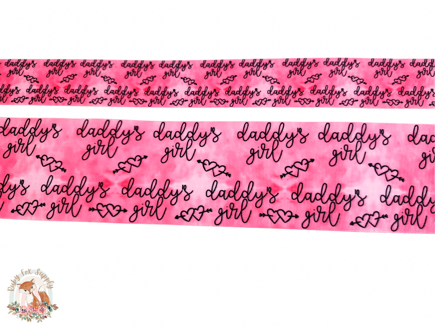 Pink Daddy's Girl 3"/1.5" Ribbon