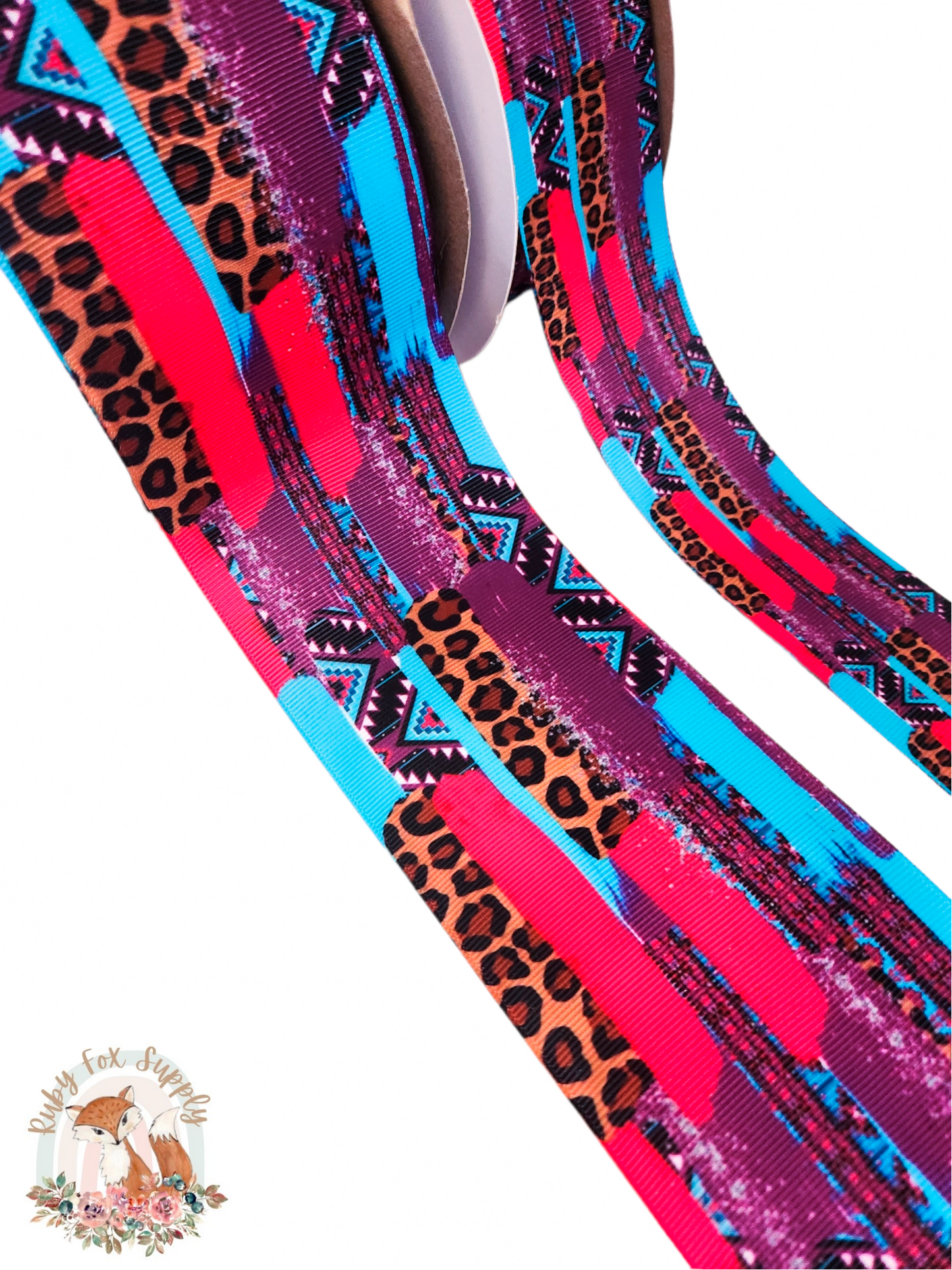 Tribal Animal Print Brushstrokes 3"/1.5" Ribbon