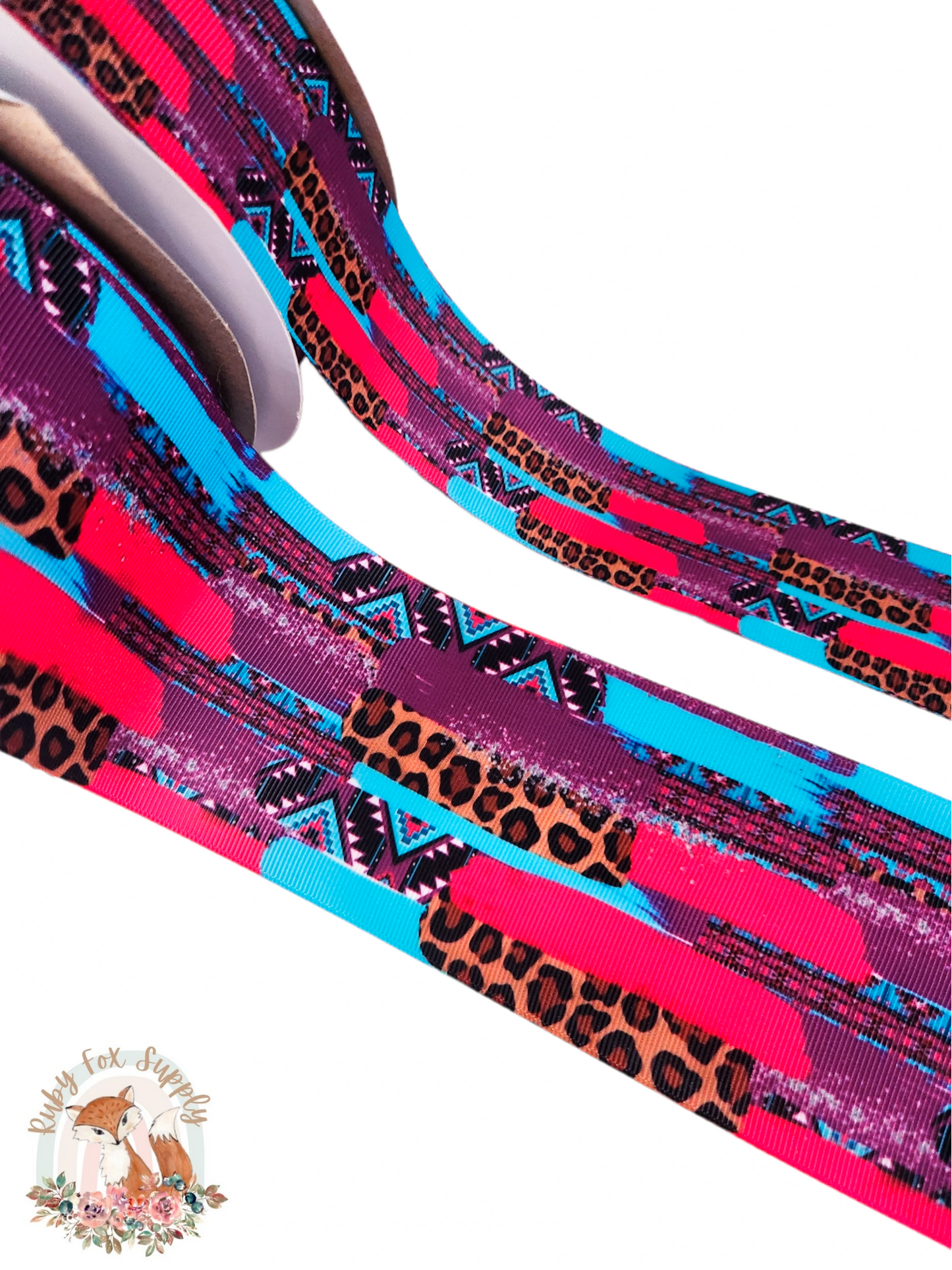 Tribal Animal Print Brushstrokes 3"/1.5" Ribbon