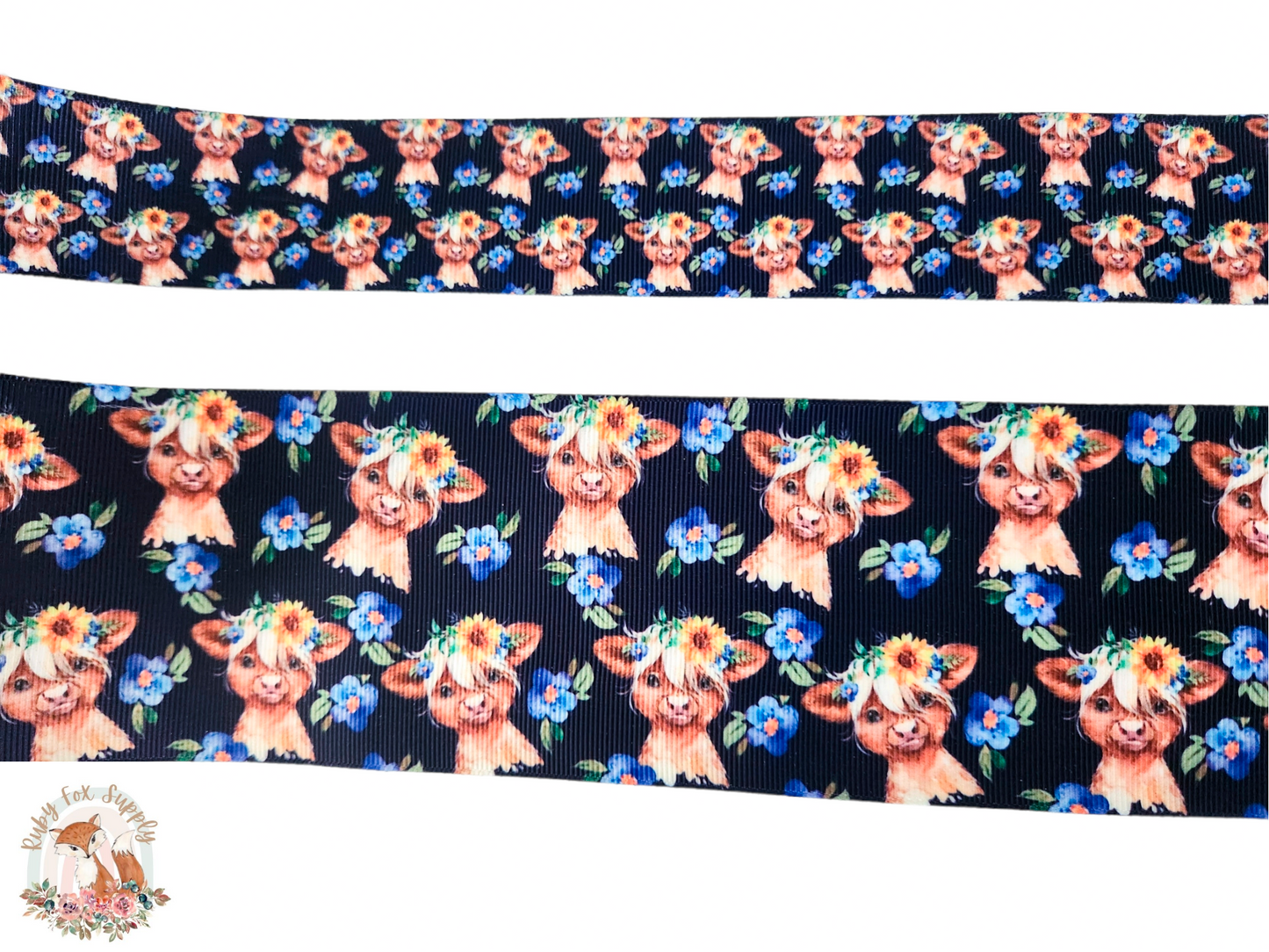 Baby Cow 3"/1.5" Ribbon