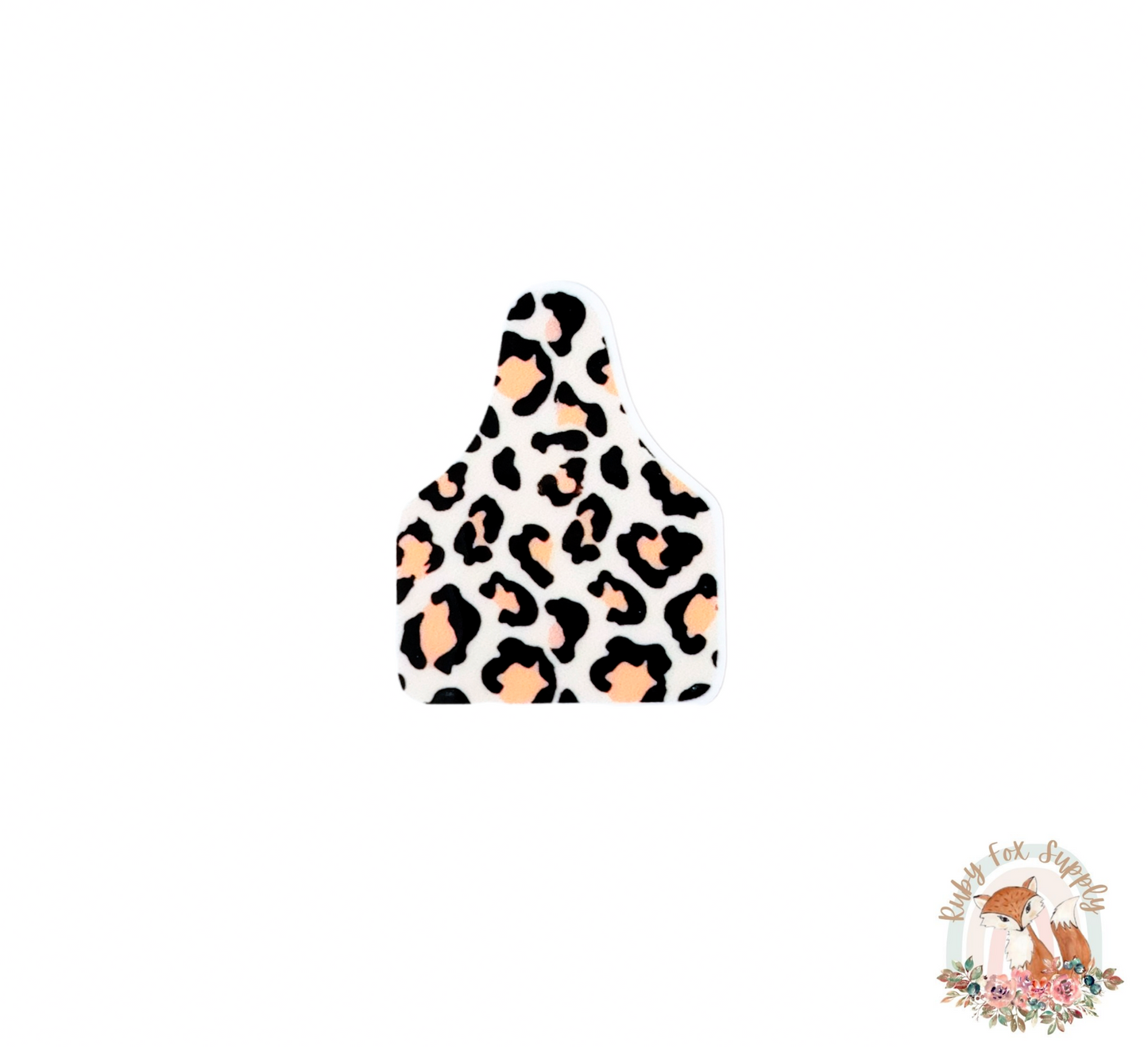 Cheetah Cow Tag Resin Earrings