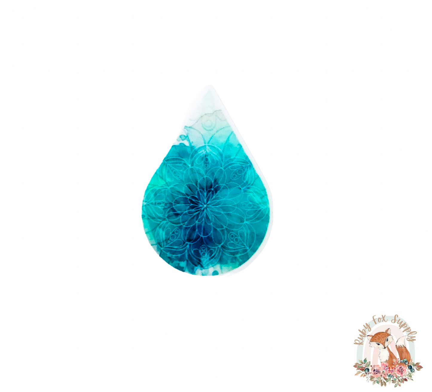 Blue Floral Ocean Resin Earrings