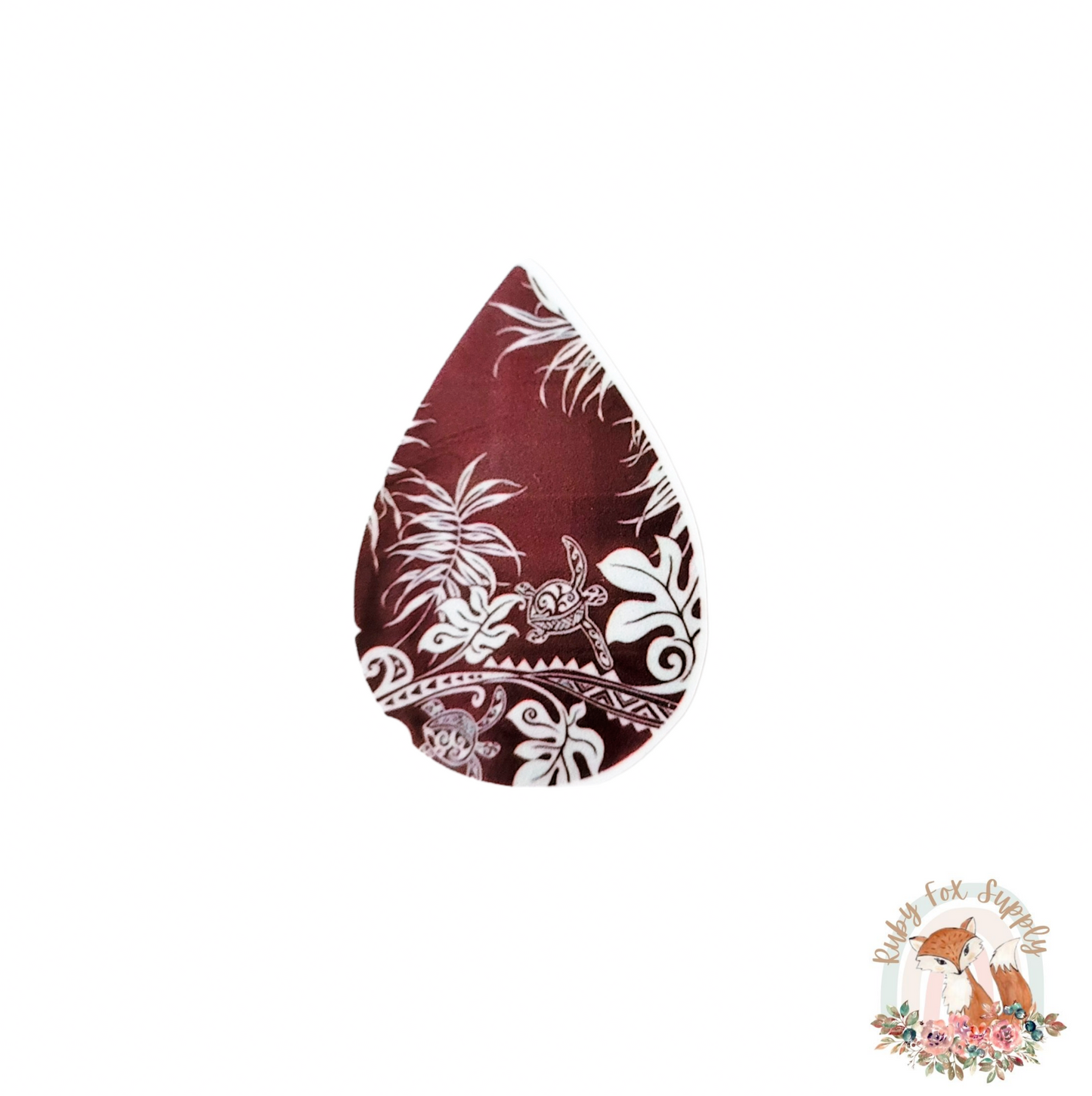 Hawaiian Brown Turtle Resin Earrings