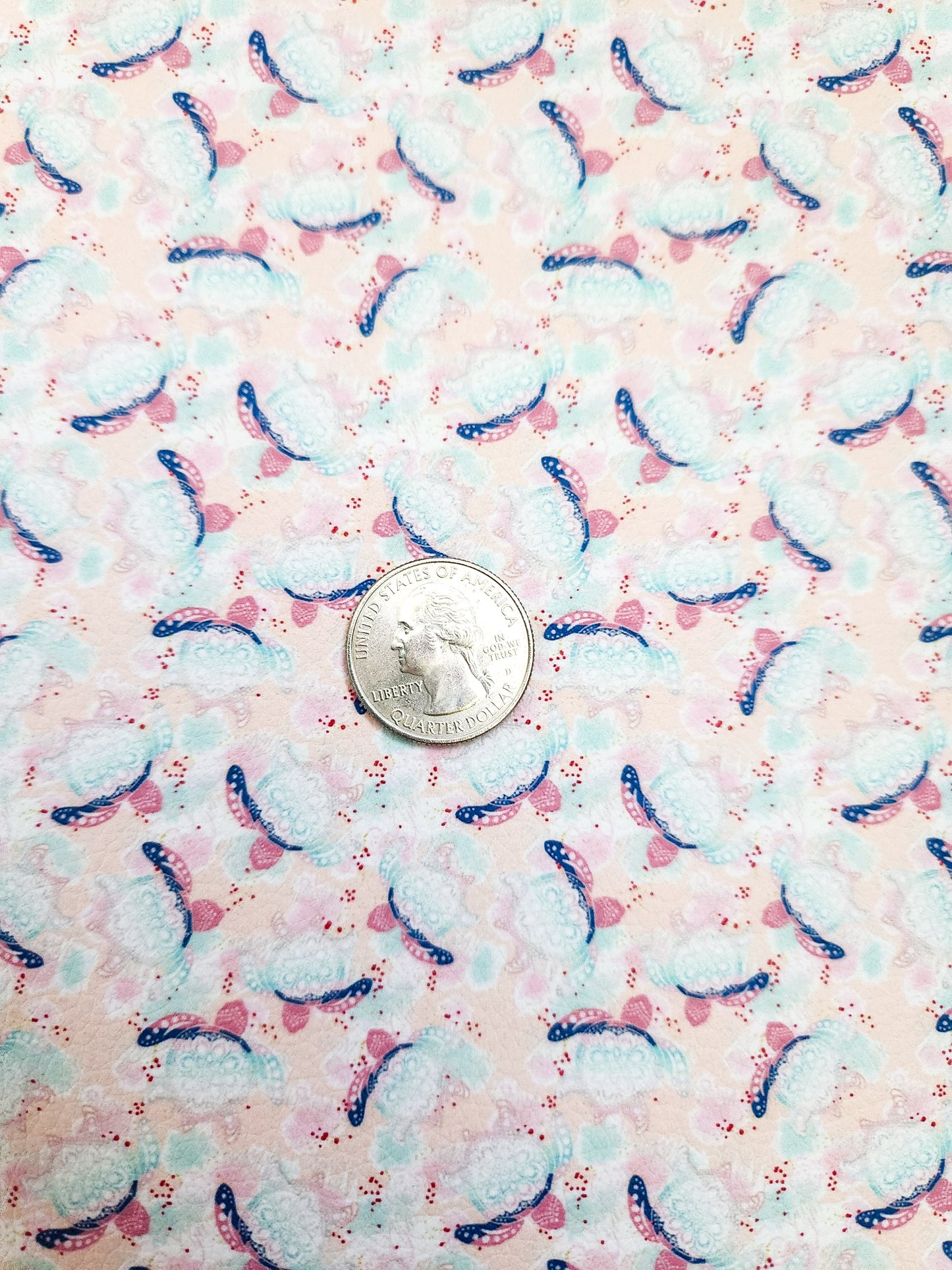 Pretty Turtles 9x12 faux leather sheet