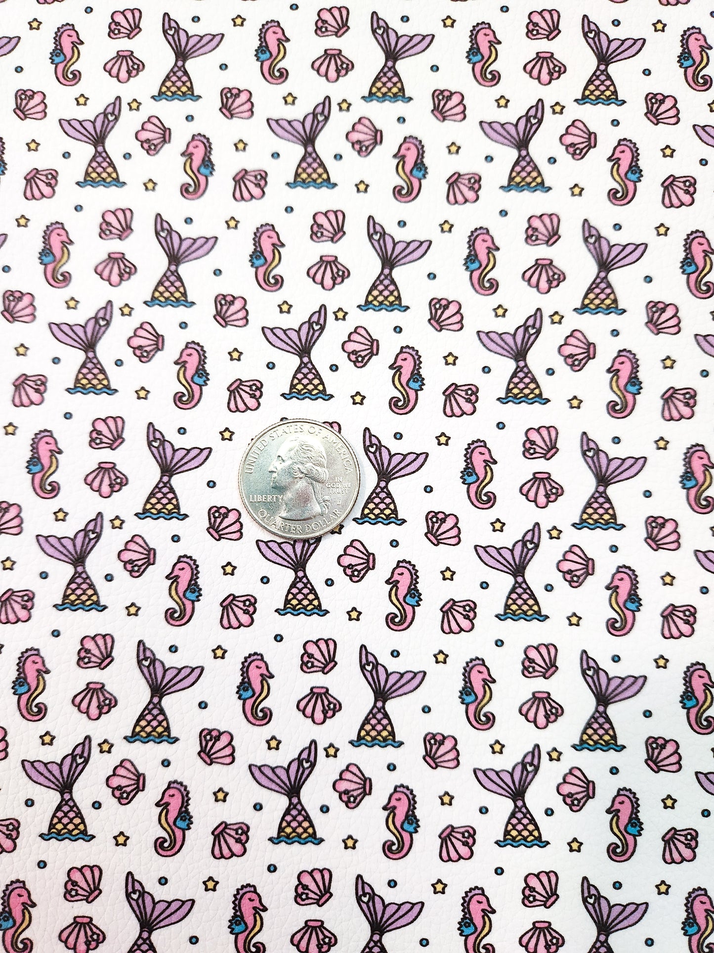 Small Mermaid Icons 9x12 faux leather sheet