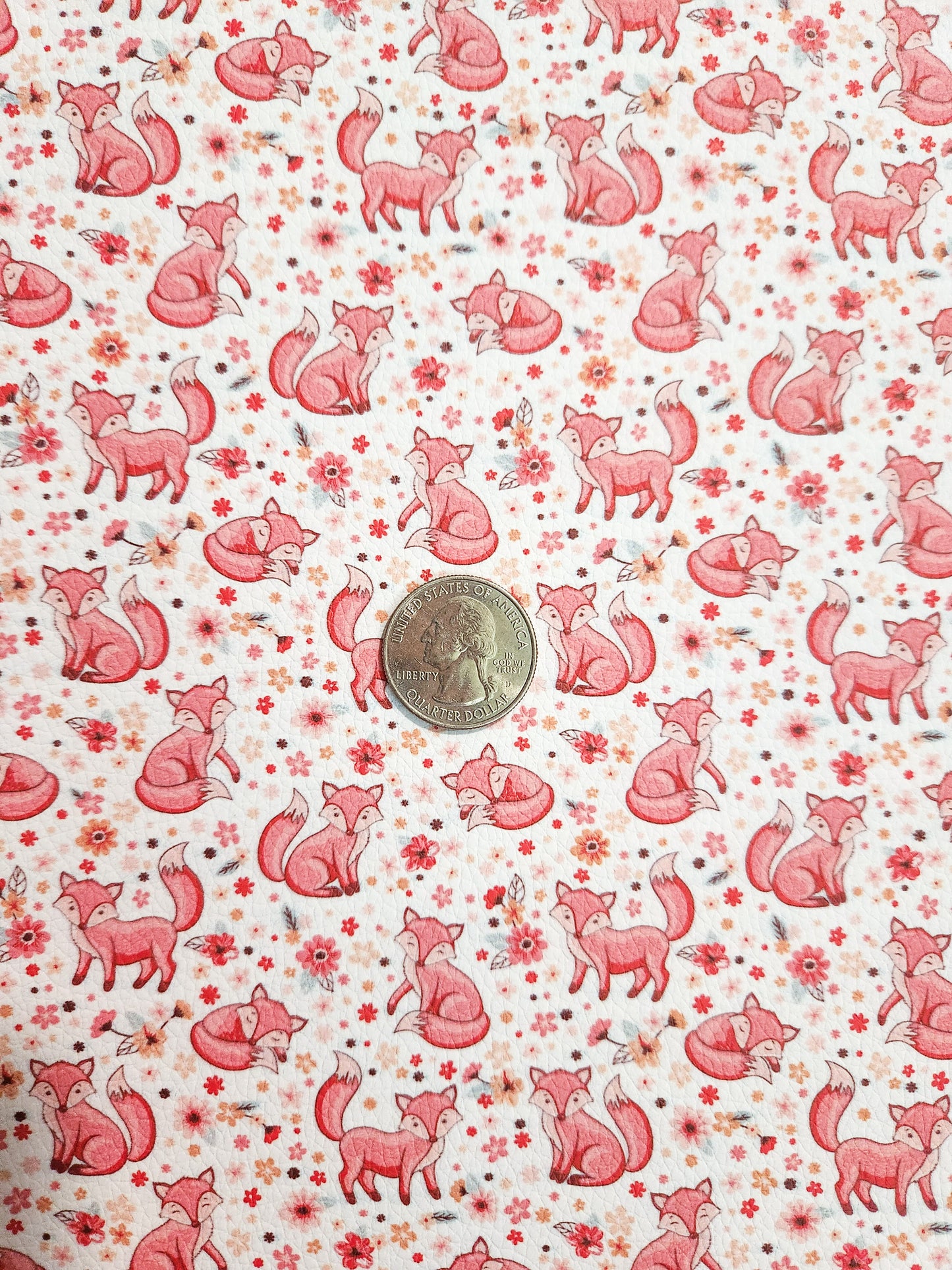 Fox 9x12 faux leather sheet