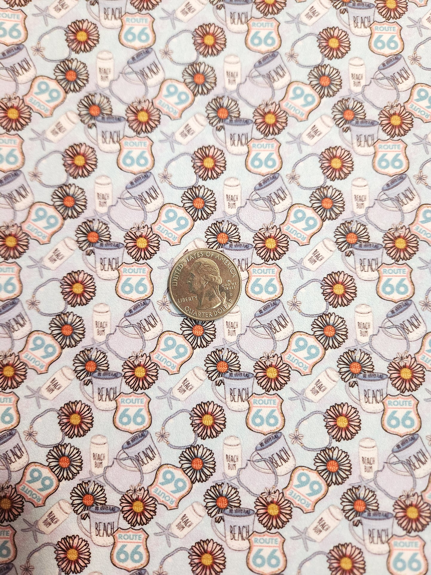 Route 66 9x12 faux leather sheet