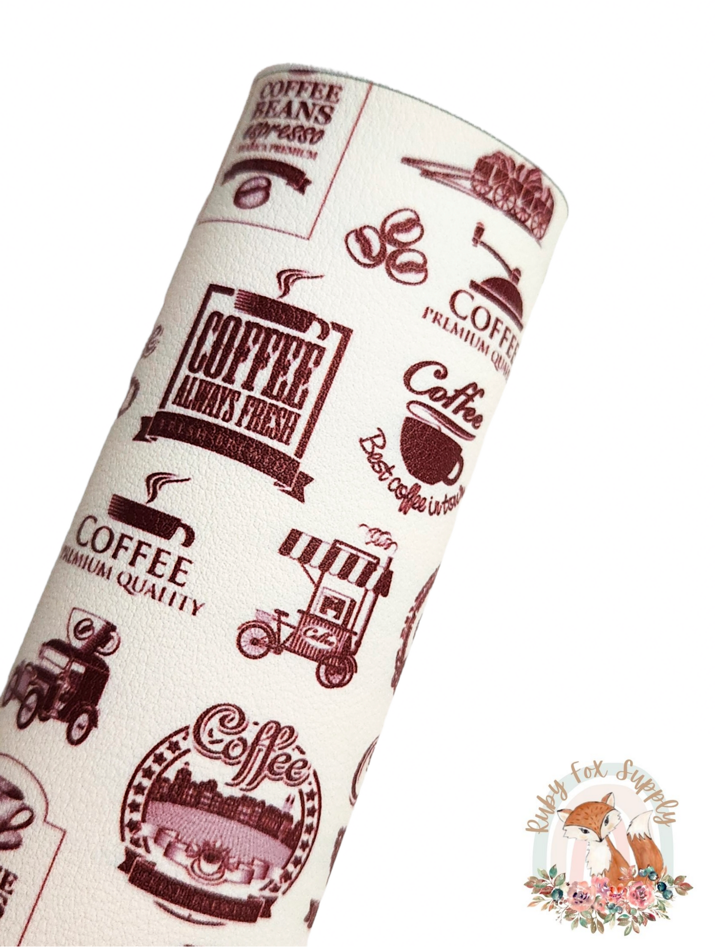 Coffee Signs 9x12 faux leather sheet