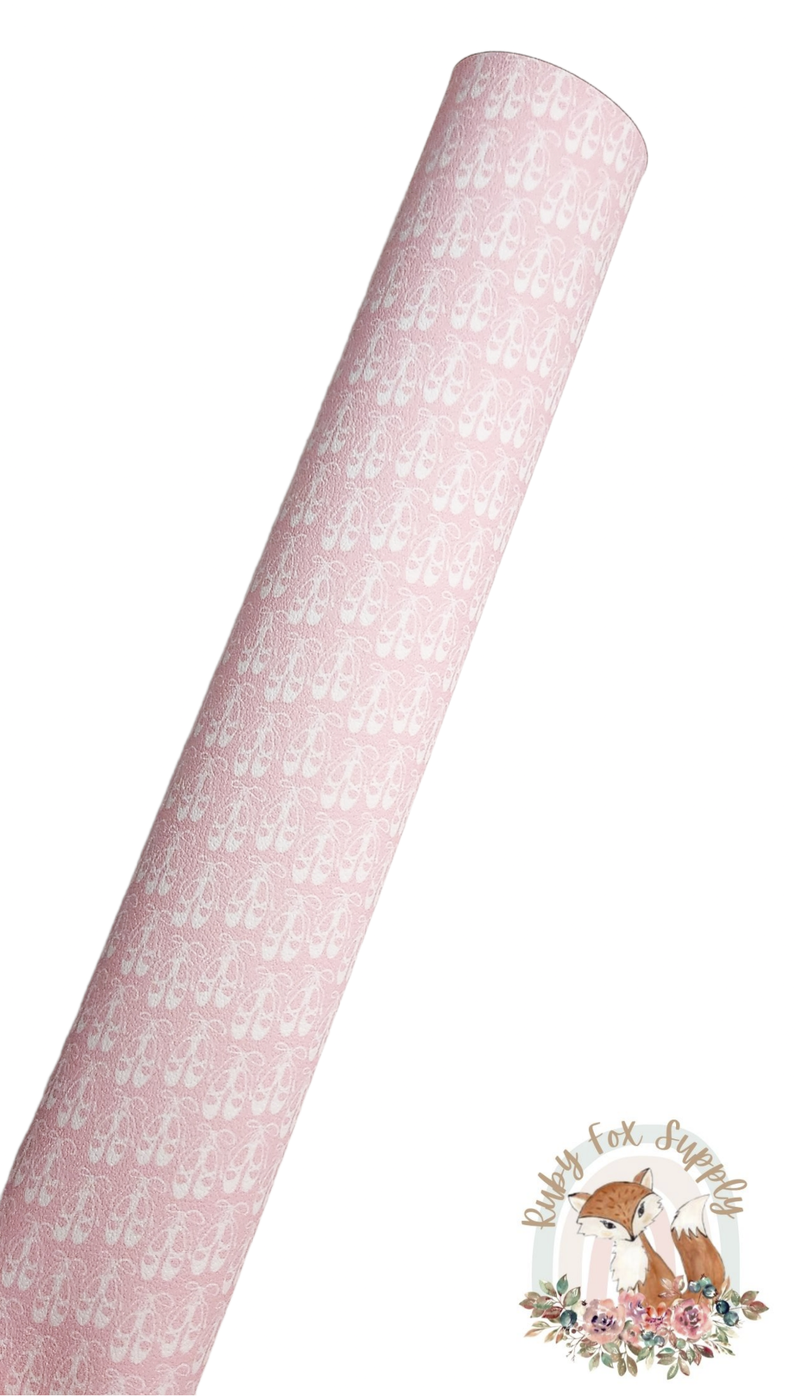 Pink Ballet Shoes 9x12 faux leather sheet