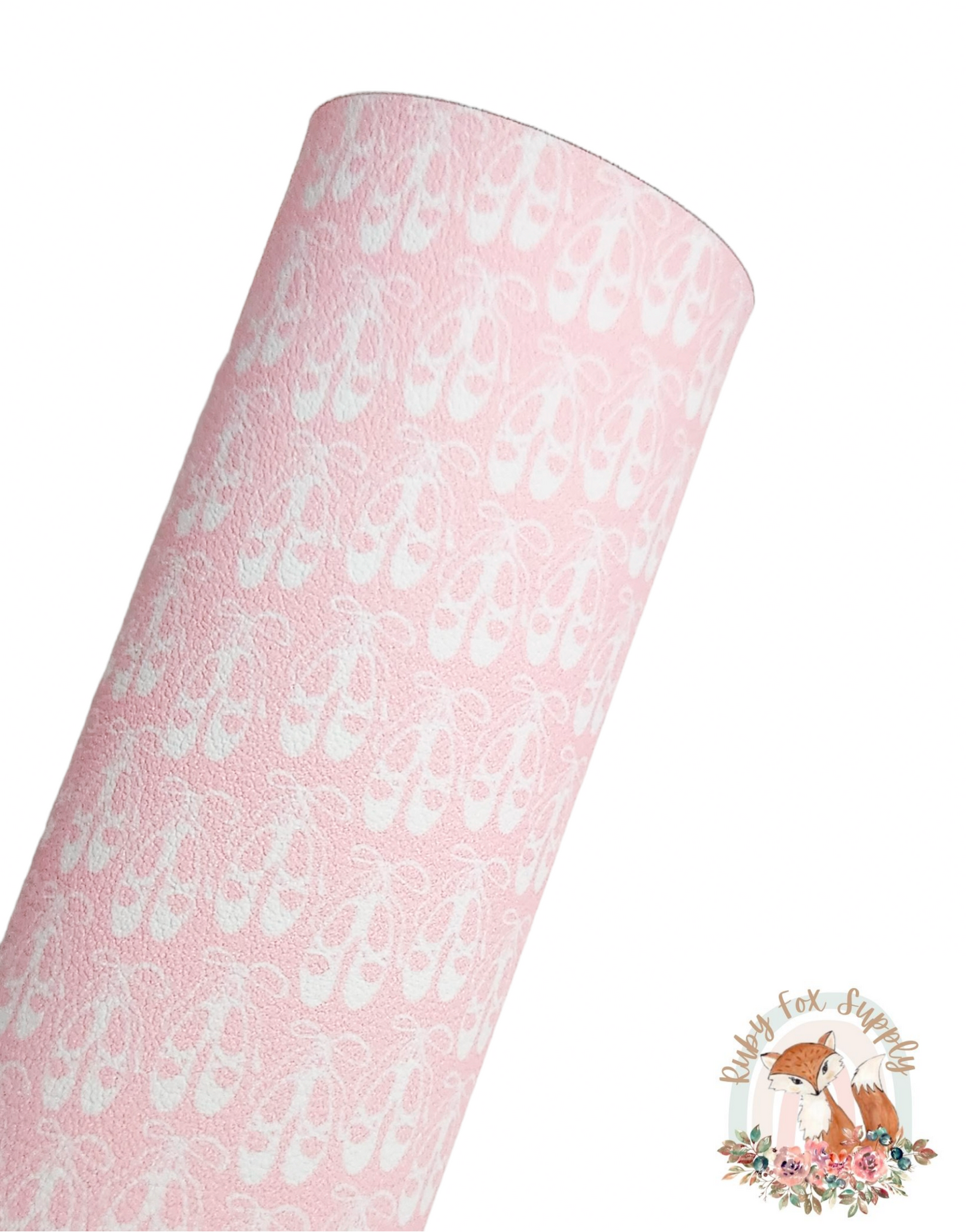 Pink Ballet Shoes 9x12 faux leather sheet