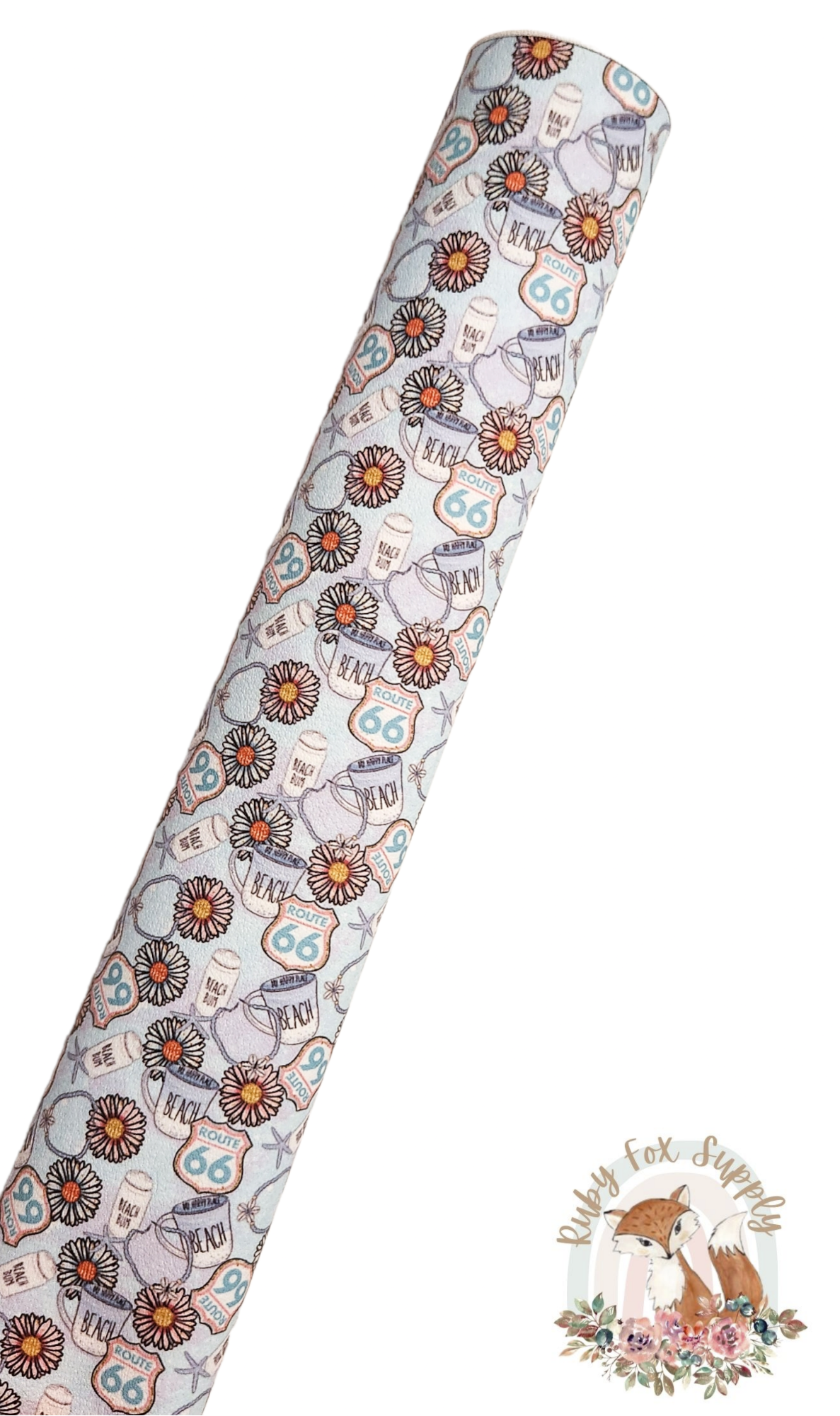 Route 66 9x12 faux leather sheet