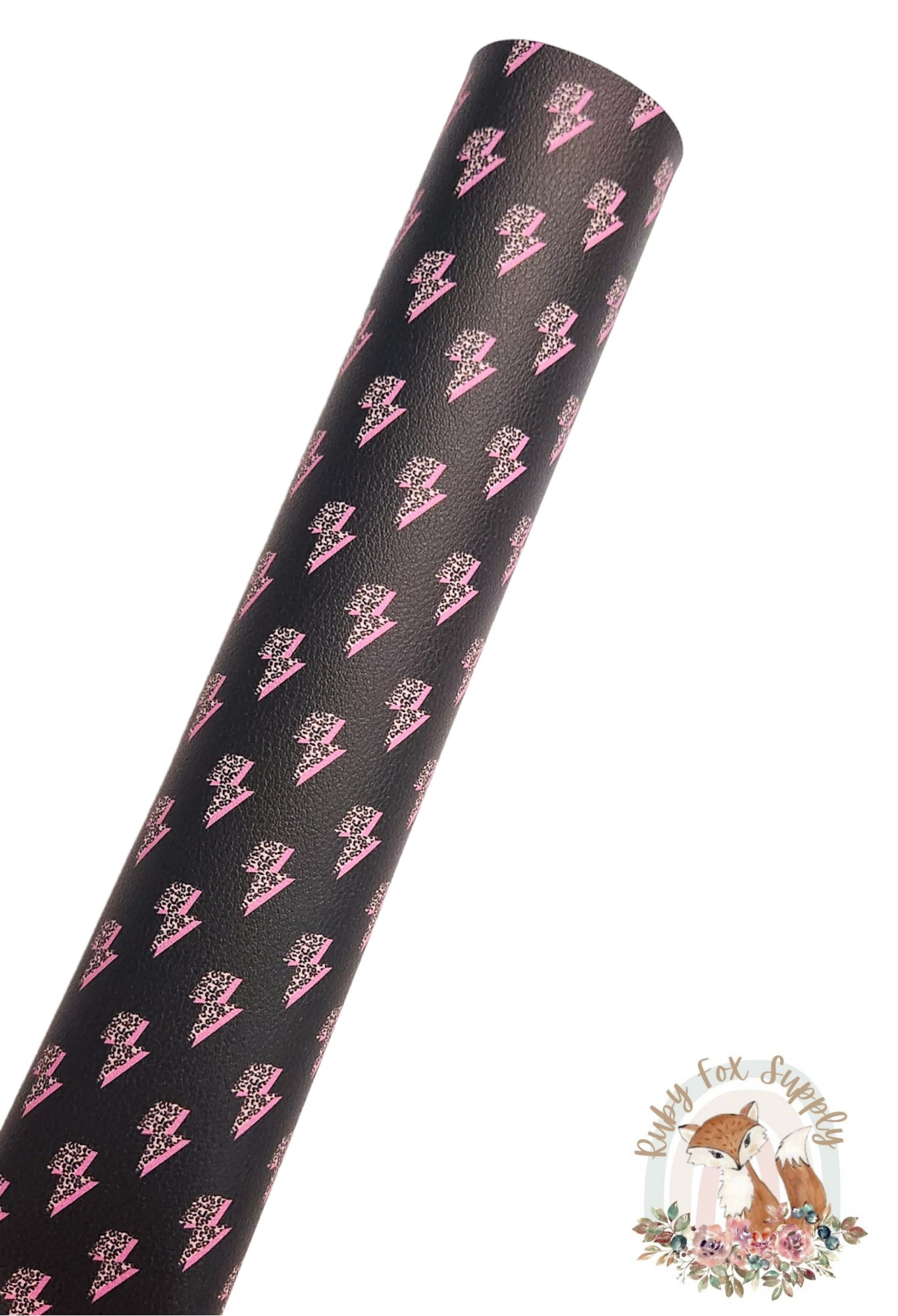 Lightening Bolt Dark 9x12 faux leather sheet