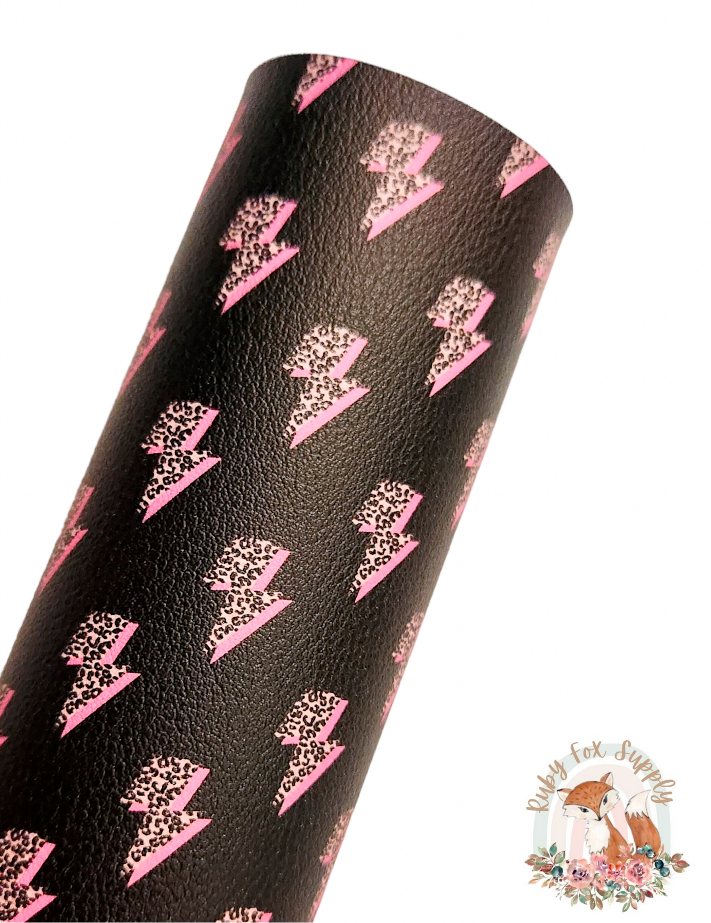 Lightening Bolt Dark 9x12 faux leather sheet