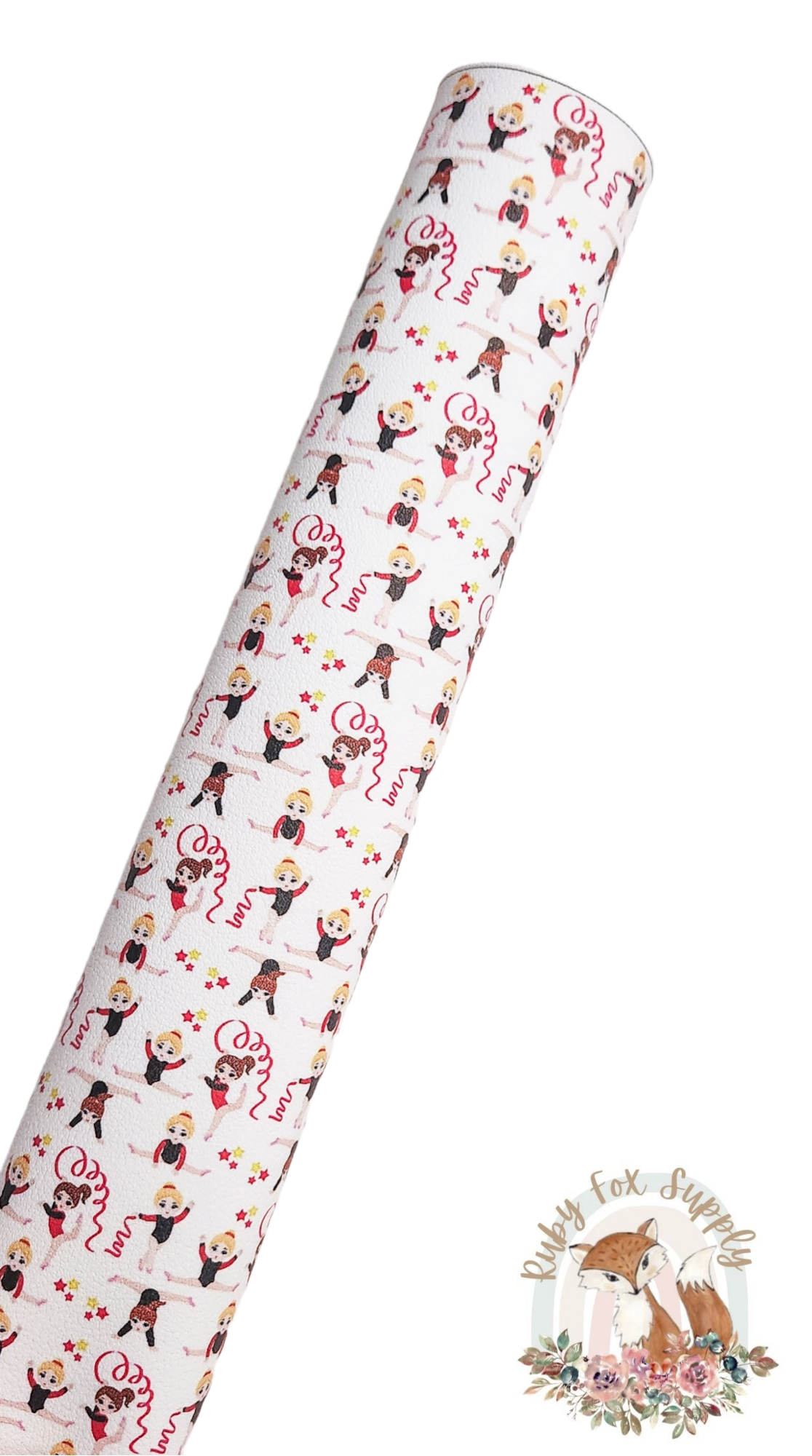 Gymnastics Twirl 9x12 faux leather sheet