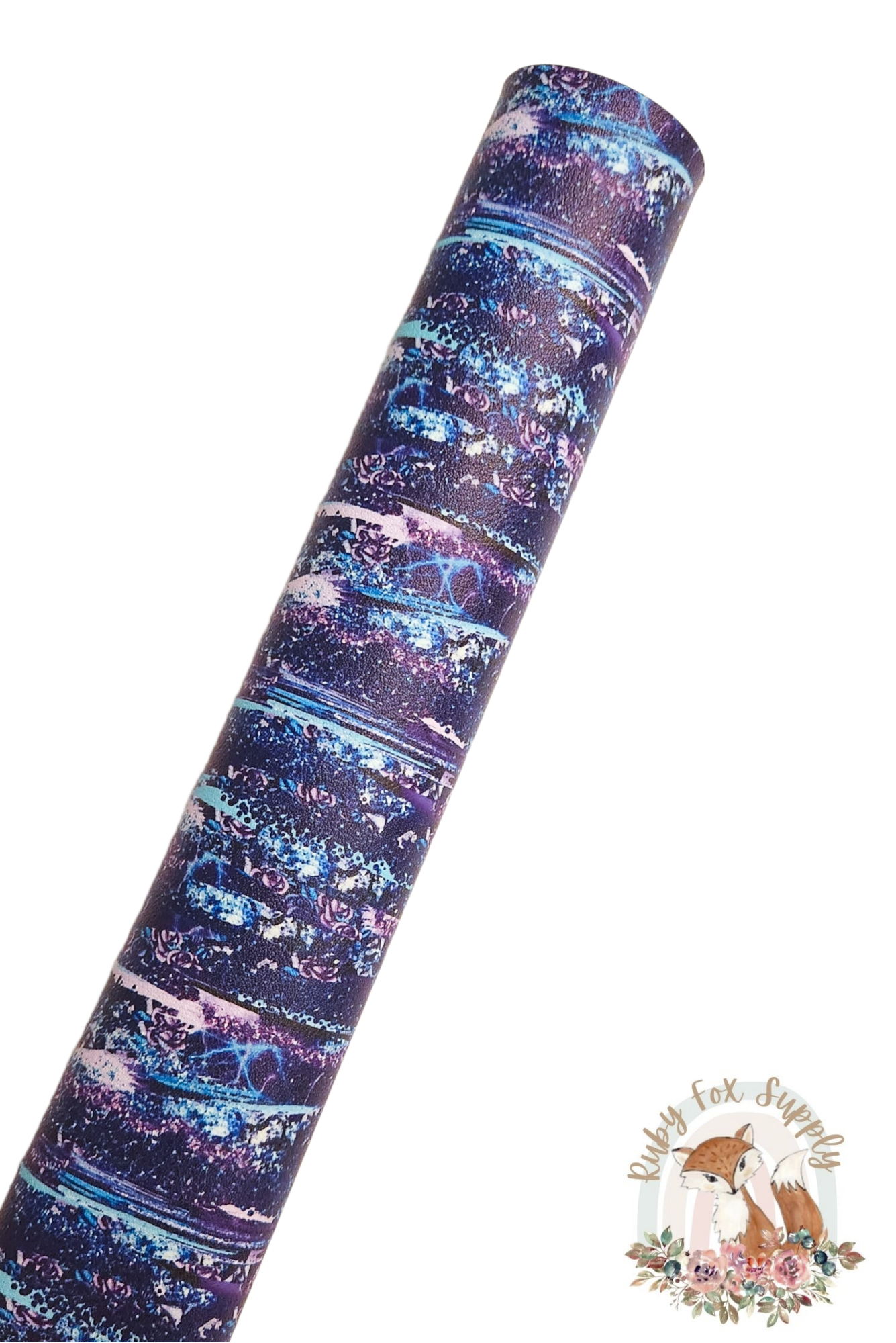 Midnight Rose Brushstrokes 9x12 faux leather sheet