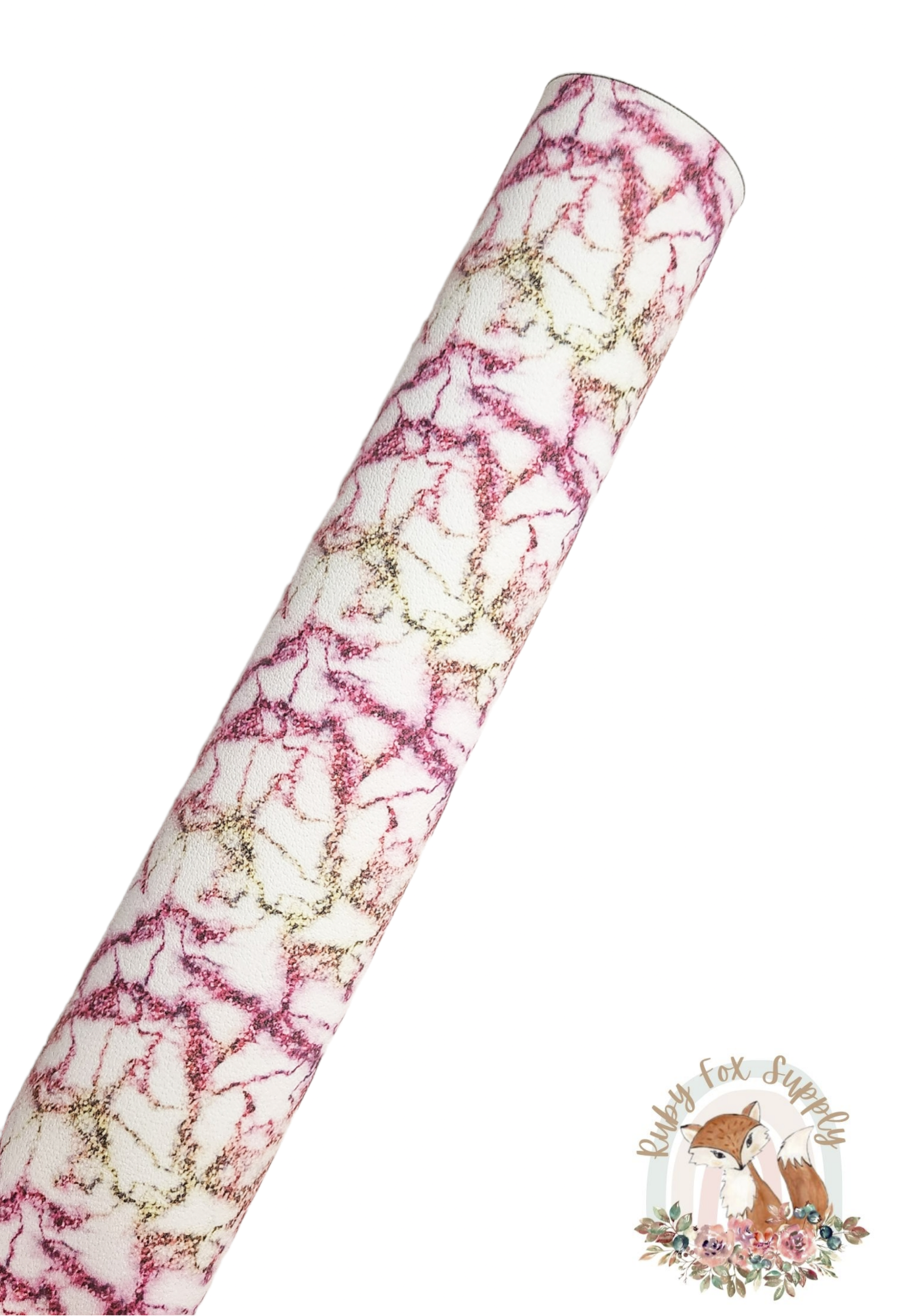 Pink Gold Sugar Marble 9x12 faux leather sheet