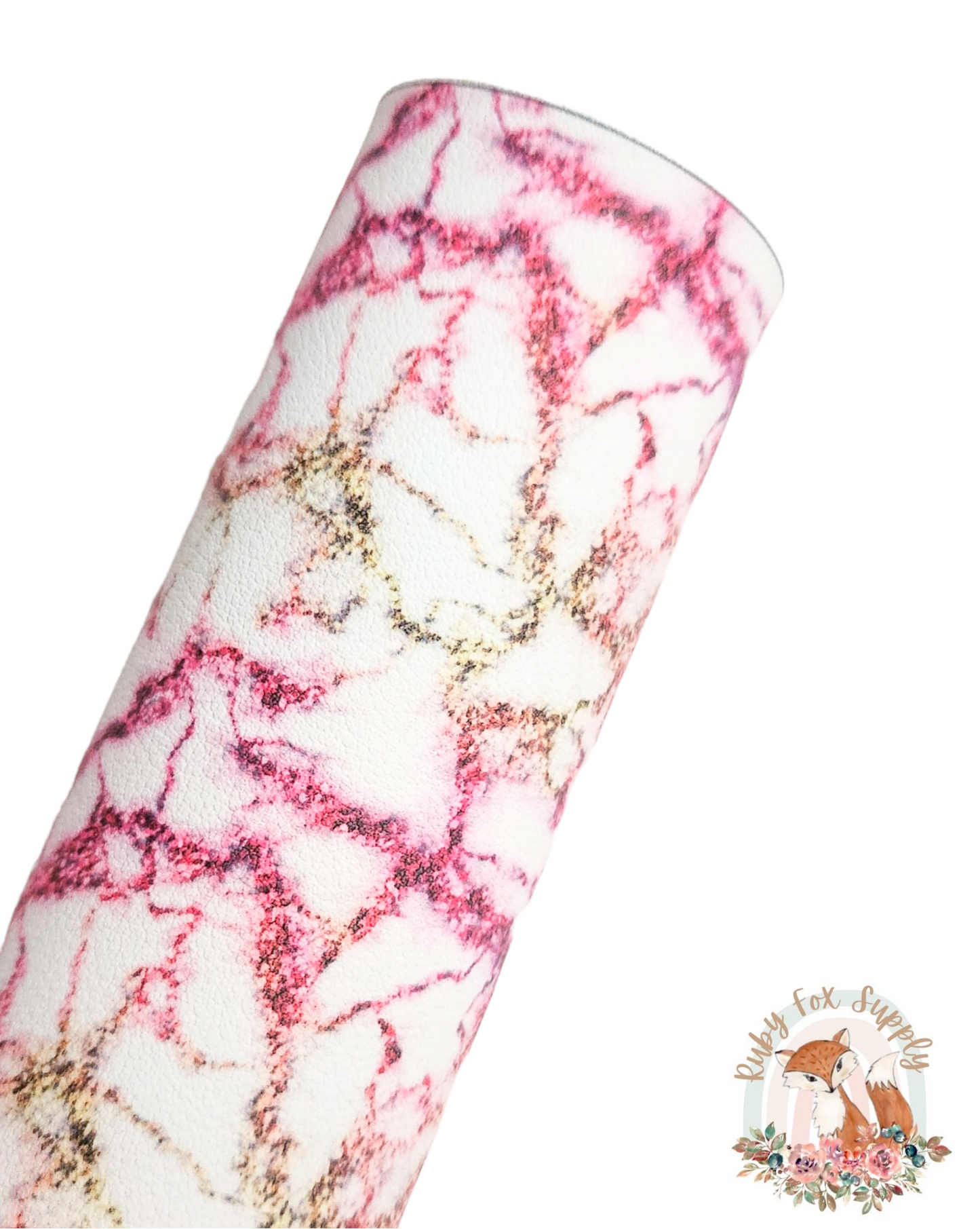 Pink Gold Sugar Marble 9x12 faux leather sheet