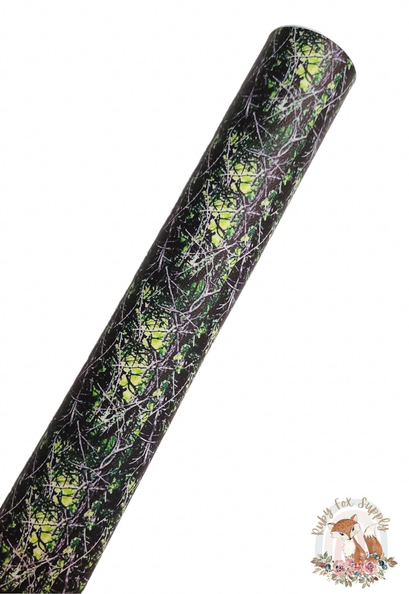 Green Camo 9x12 faux leather sheet