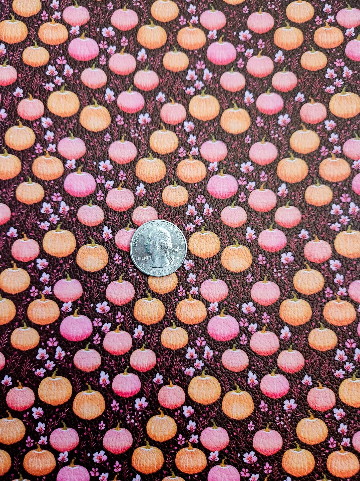 Maroon Pumpkin 9x12 faux leather sheet