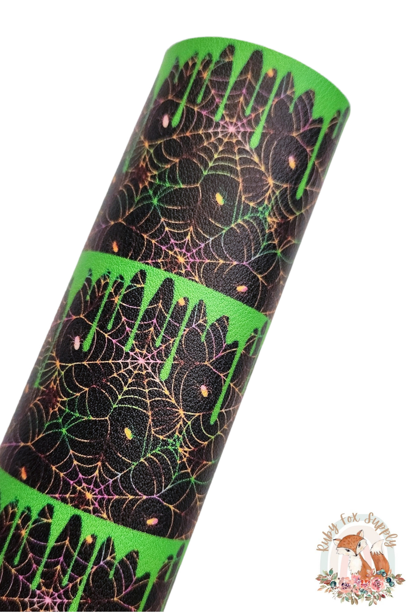 Spiderweb Drip 9x12 faux leather sheet