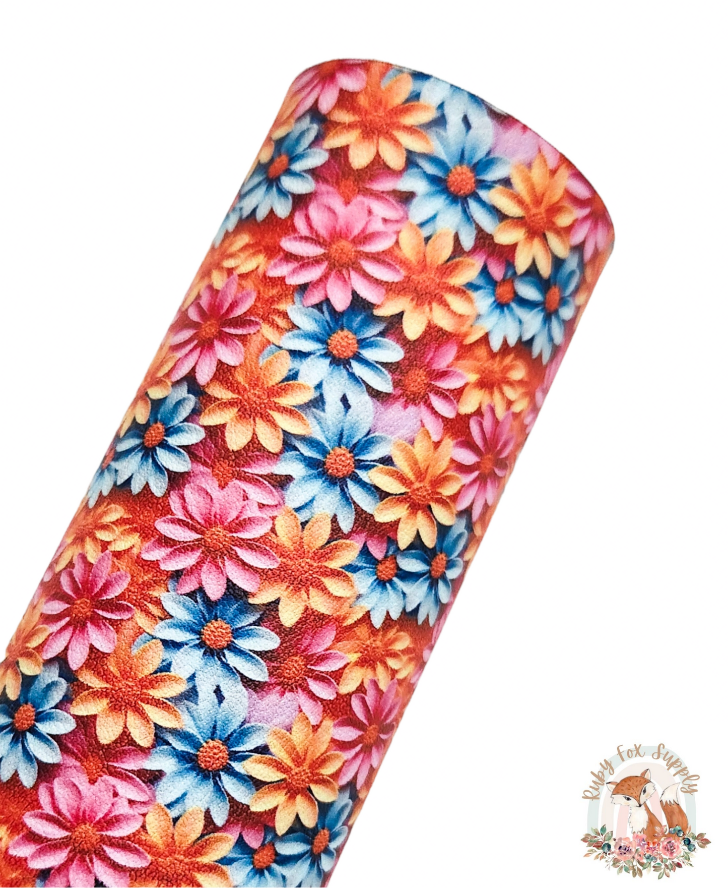 Pretty 3D Floral 9x12 faux leather sheet