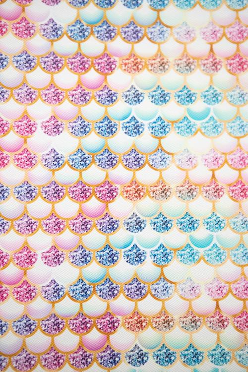 Pretty Mermaid Scales 9x12 faux leather sheet