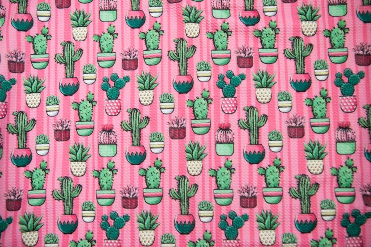 Pink Cactus Bullet Fabric Strip