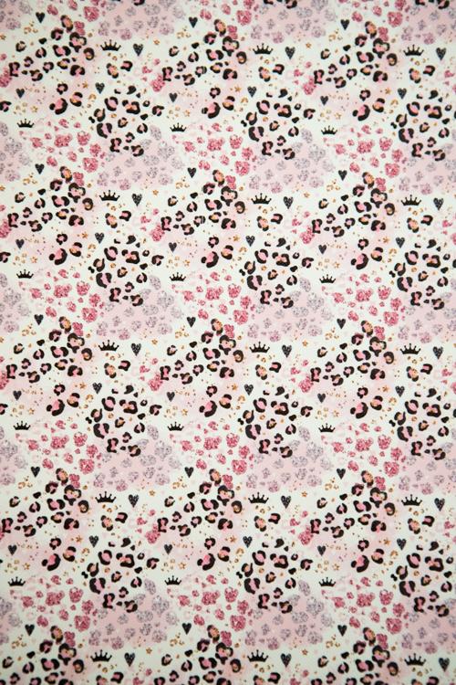 Princess Animal Print 9x12 faux leather sheet