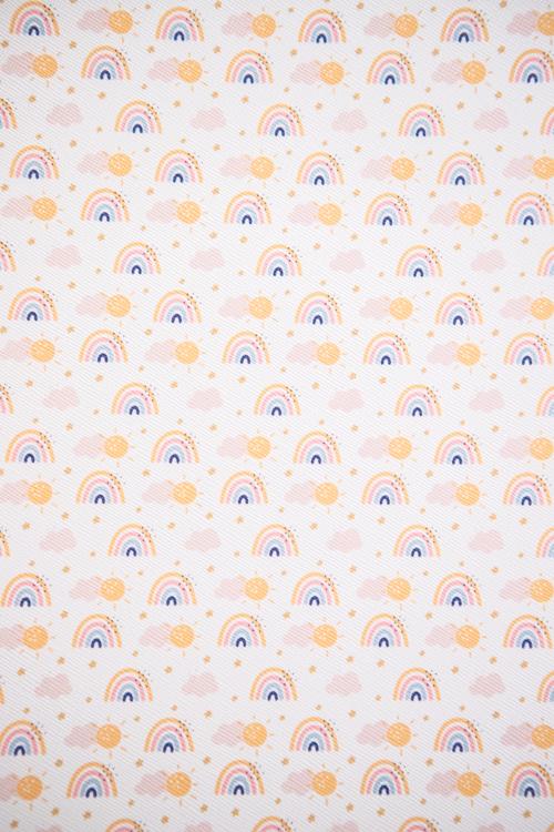 Gold Rainbows 9x12 faux leather sheet
