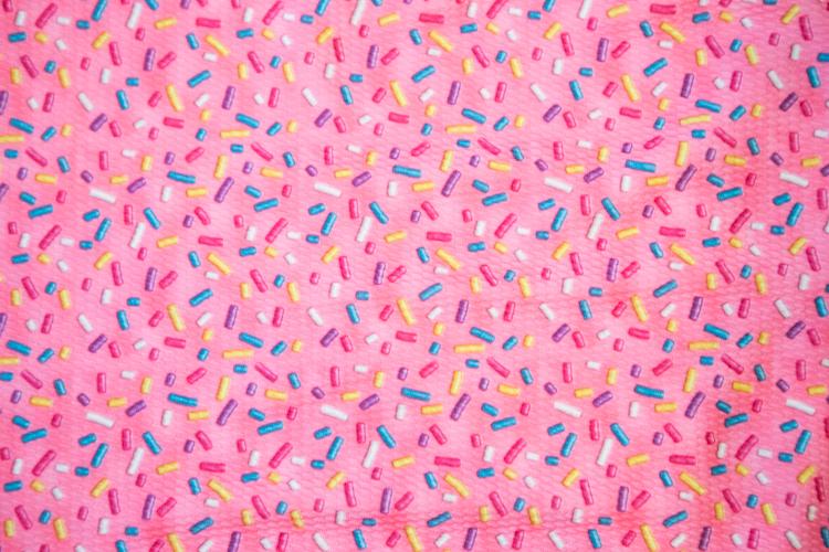 Pink Sprinkles Bullet Fabric Strip