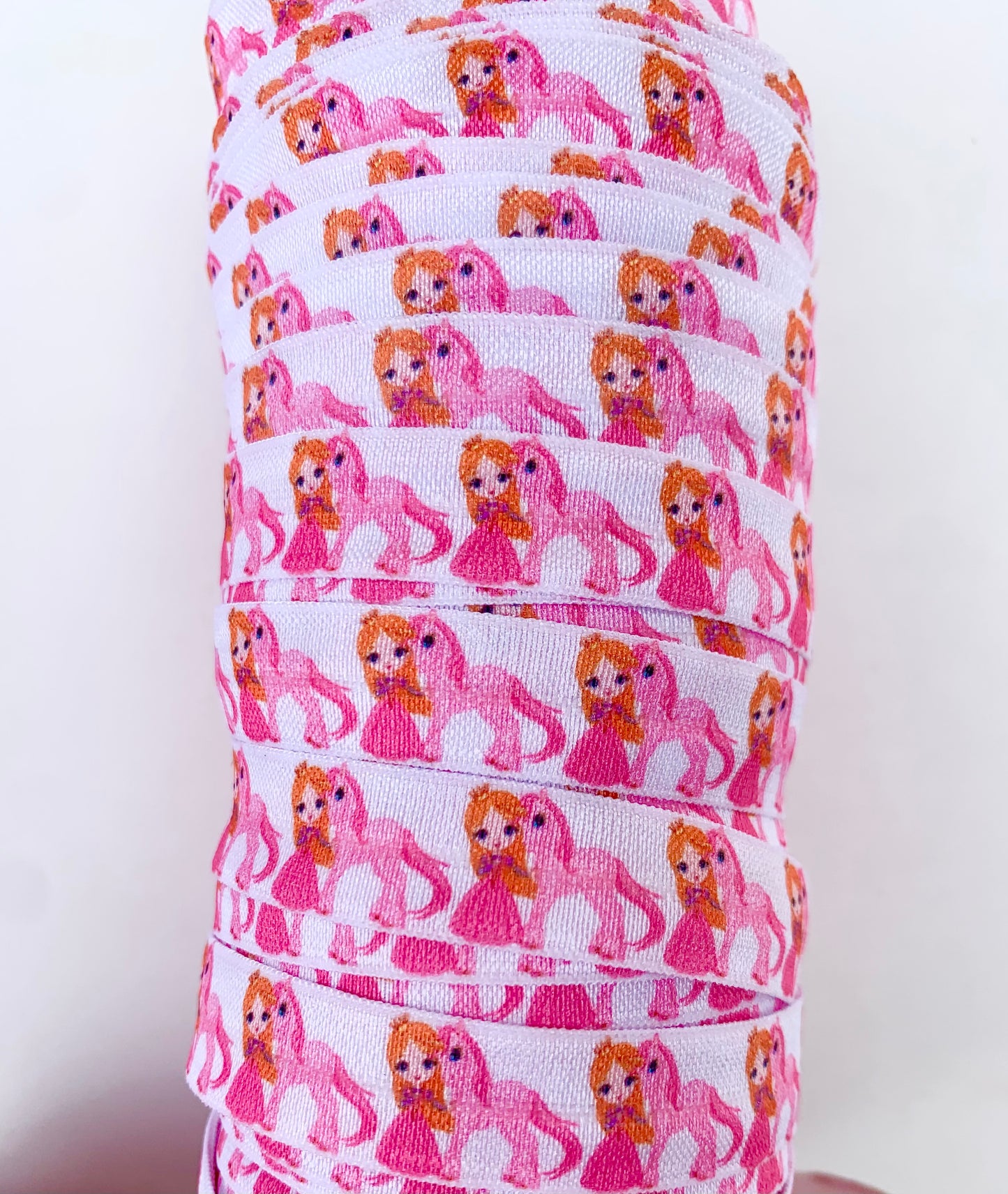 Princess and Horse Fold Over Elastic