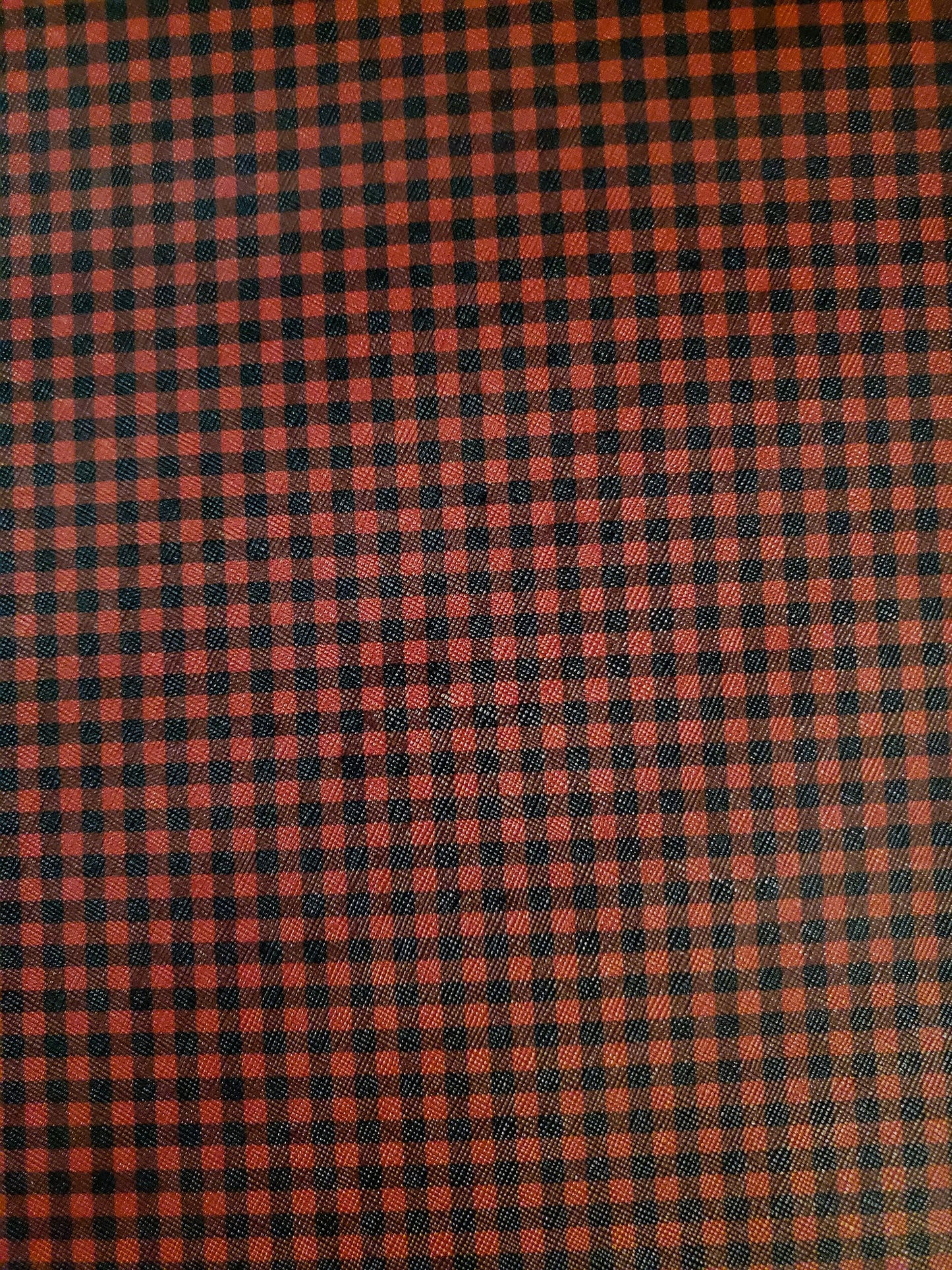 Small Red Buffalo Plaid 9x12 faux leather sheet