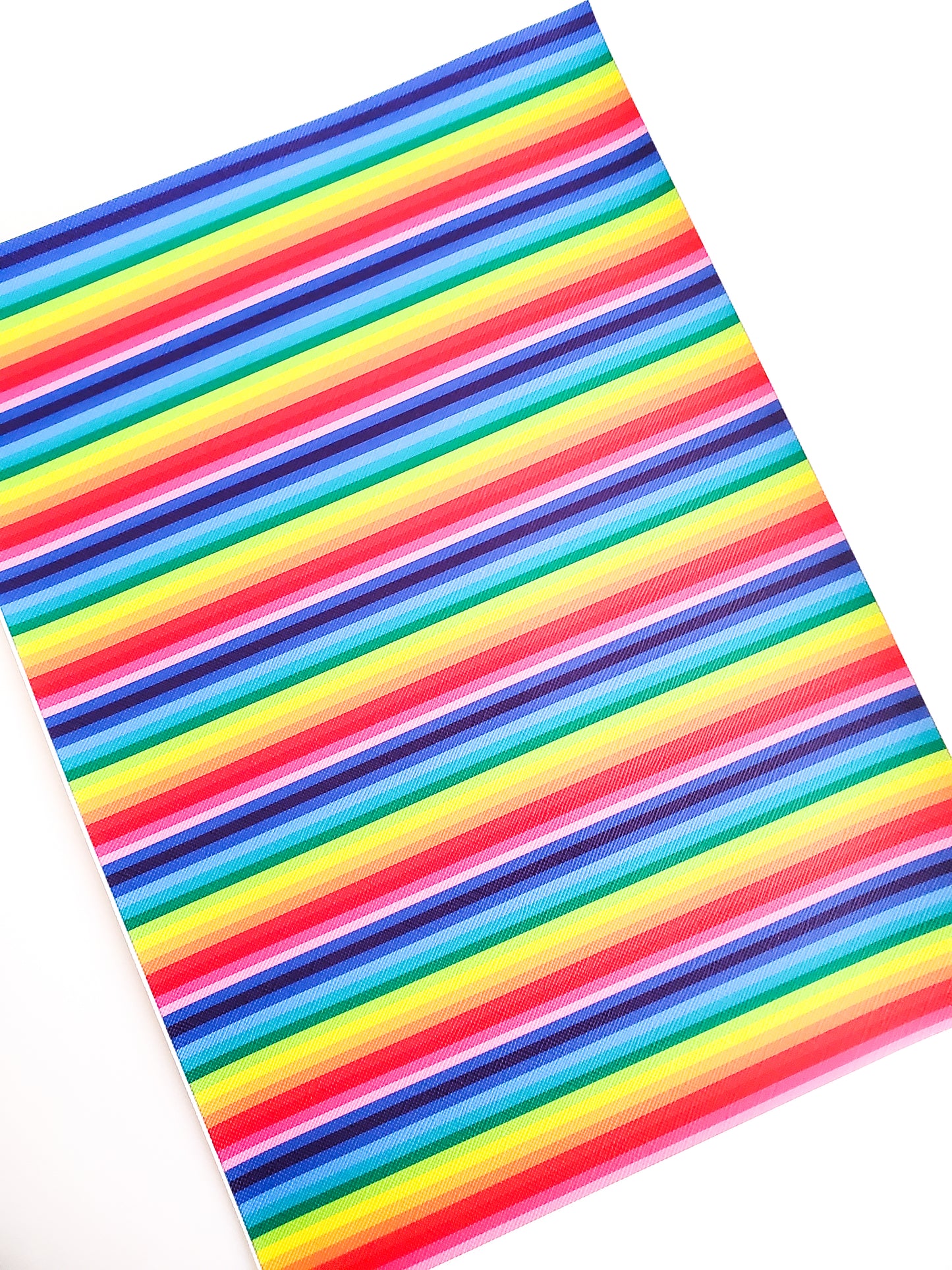 Rainbow Stripes 9x12 faux leather sheet