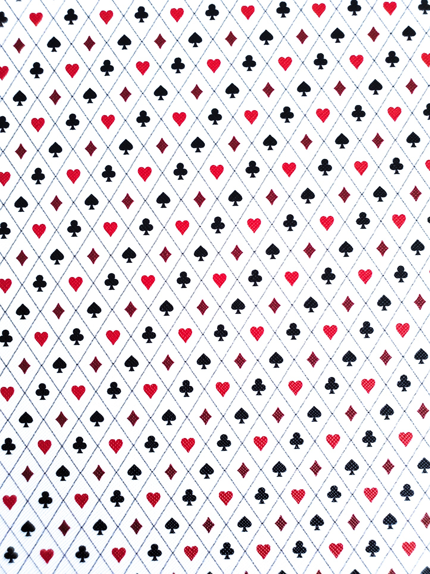 Tiny Card Suits 9x12 faux leather sheet