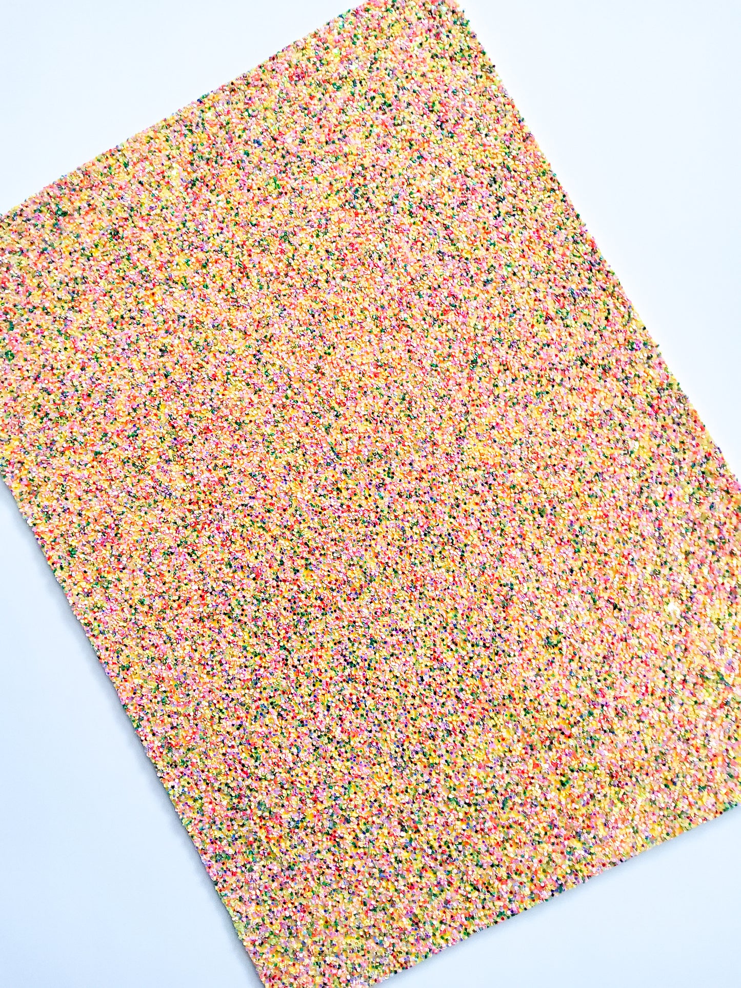 Yellow Multi Chunky Glitter 9x12 faux leather sheet