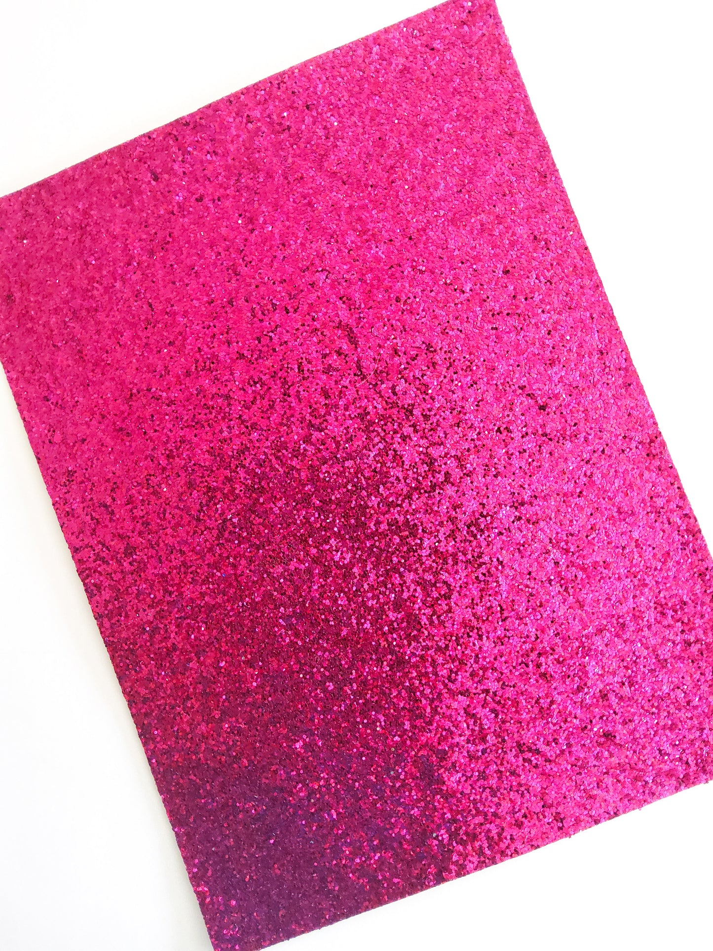 Hot Pink Chunky Glitter 9x12 thin faux leather sheet