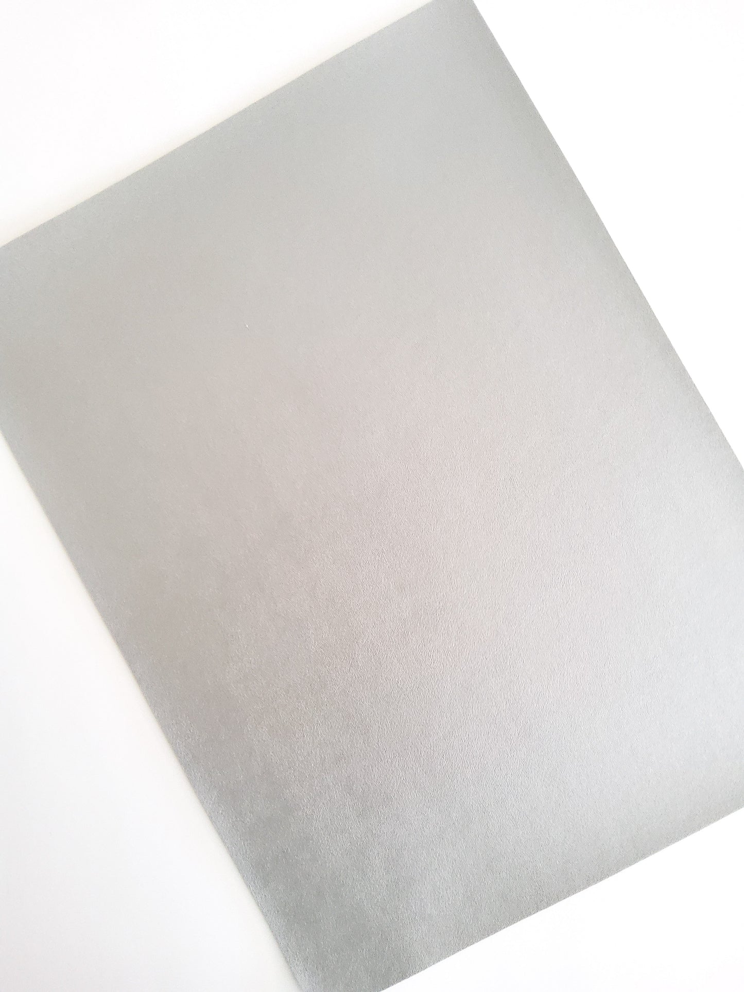 Silver Shimmer Smooth 9x12 faux leather sheet
