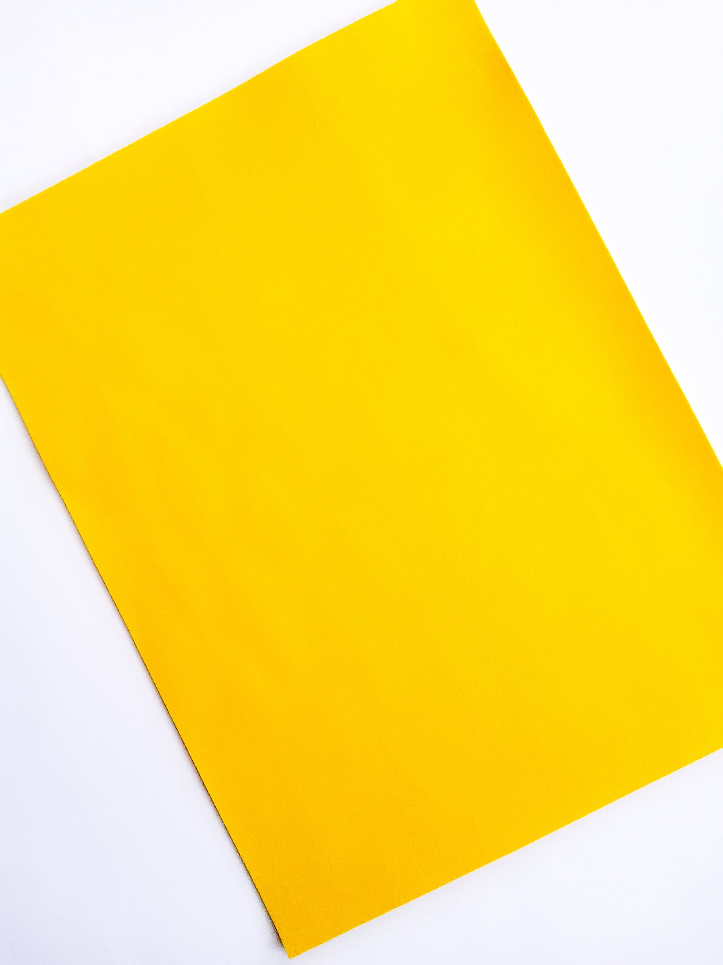 Bright Yellow Smooth 9x12 faux leather sheet
