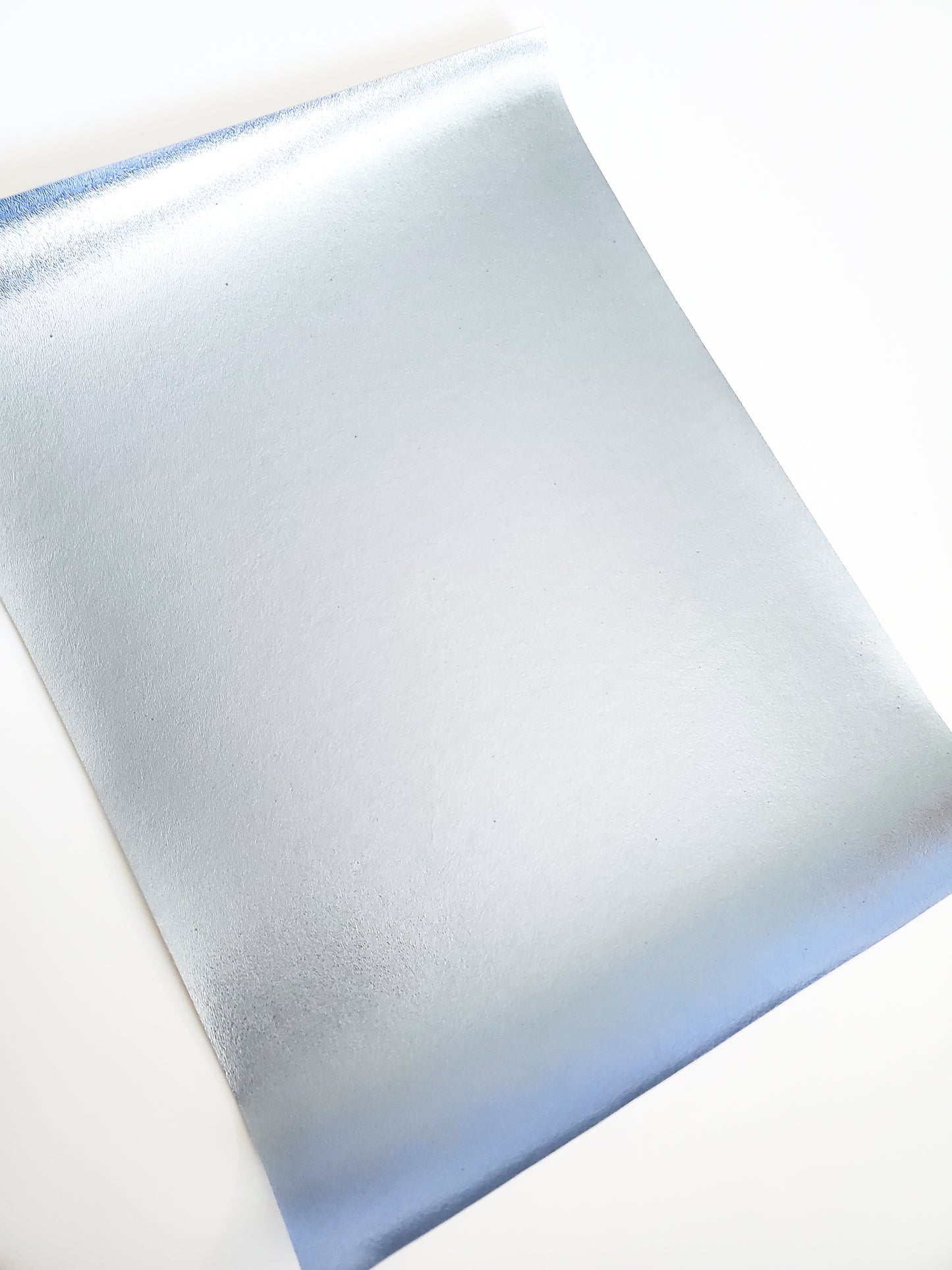Metallic Dark Silver Smooth 9x12 faux leather sheet